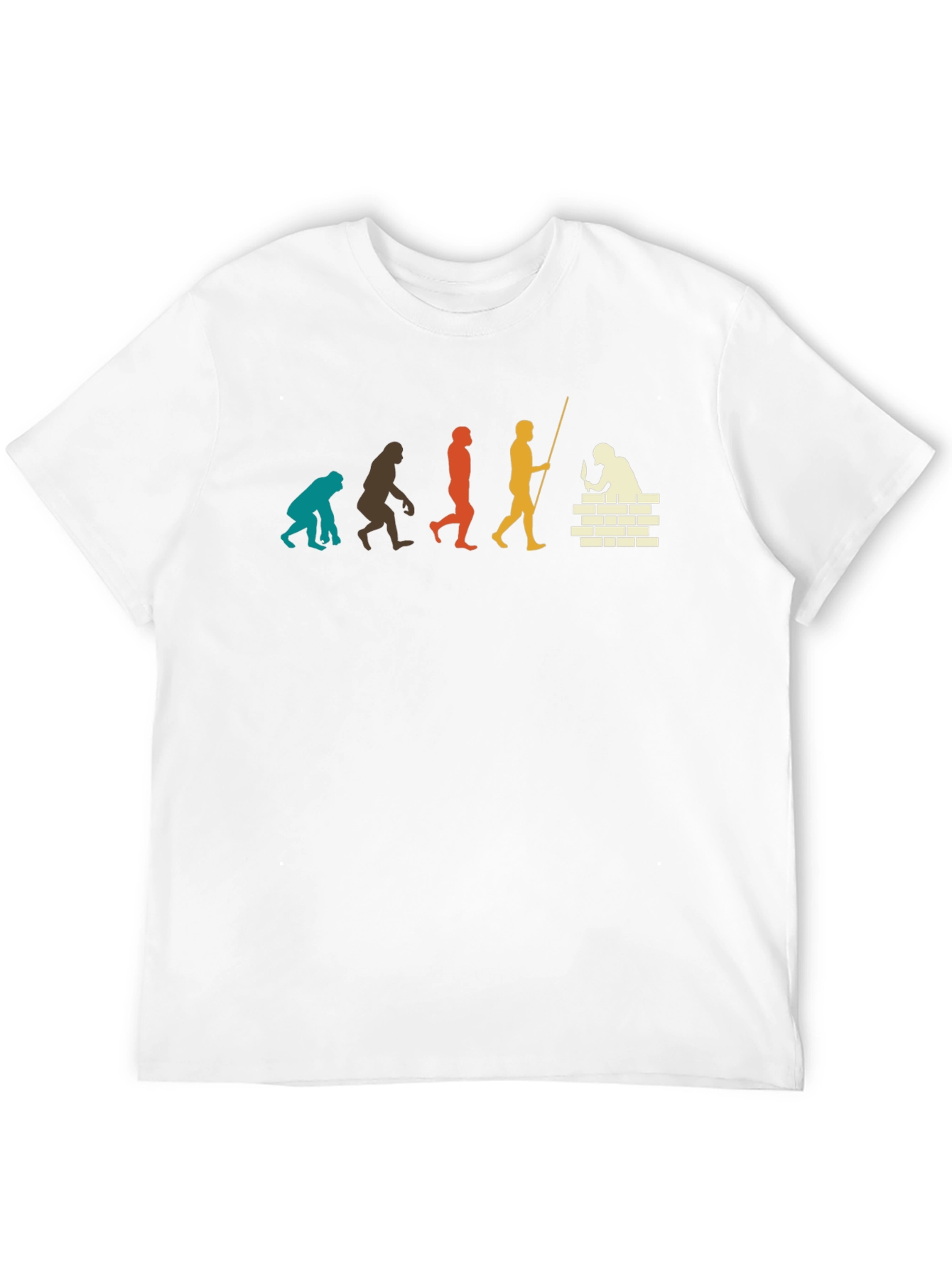 Evolution of Man T-Shirt - Bricklayer