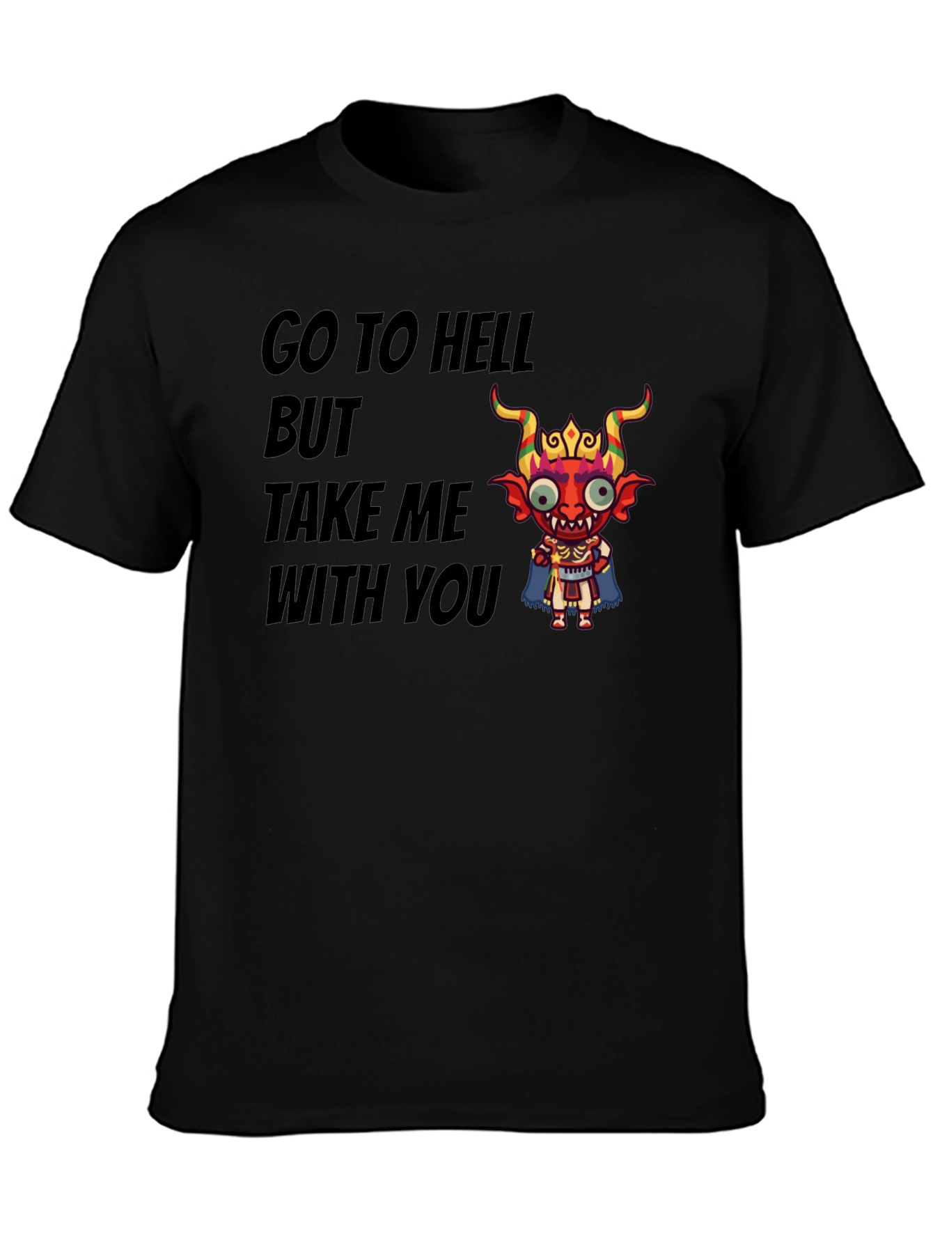 Go To Hell Tee - Cartoon Devil Graphic T-Shirt