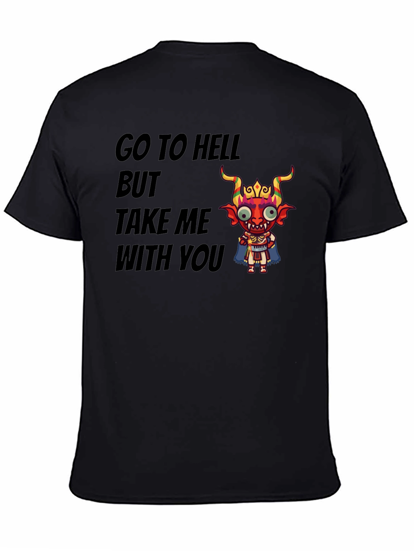Go To Hell Tee - Cartoon Devil Graphic T-Shirt