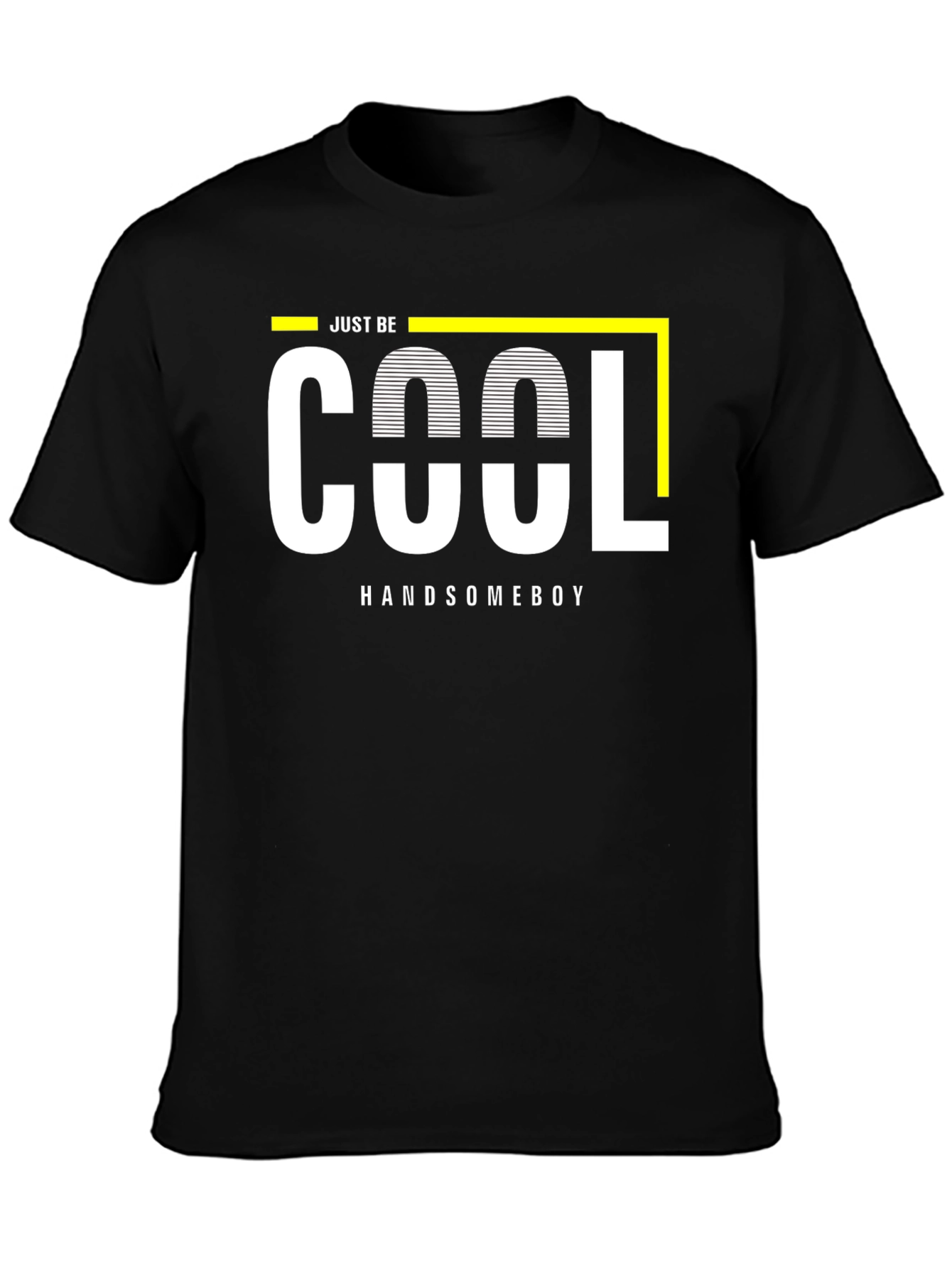 Just Be Cool Handsome Boy Black T-Shirt