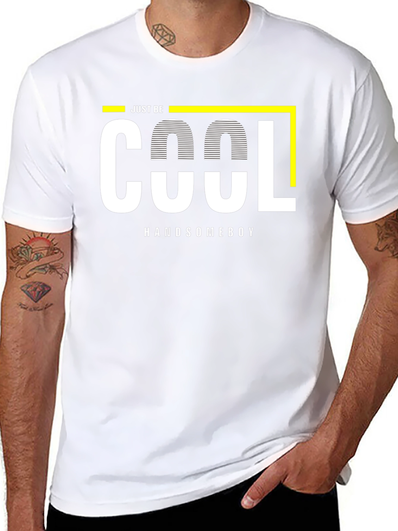 Just Be Cool Handsome Boy Black T-Shirt