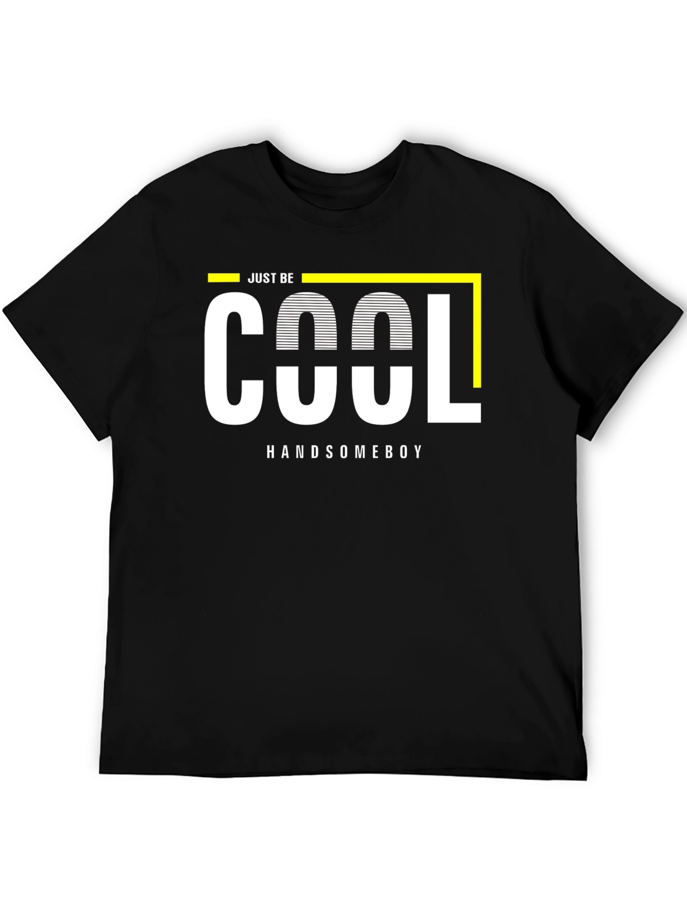 Just Be Cool Handsome Boy Black T-Shirt
