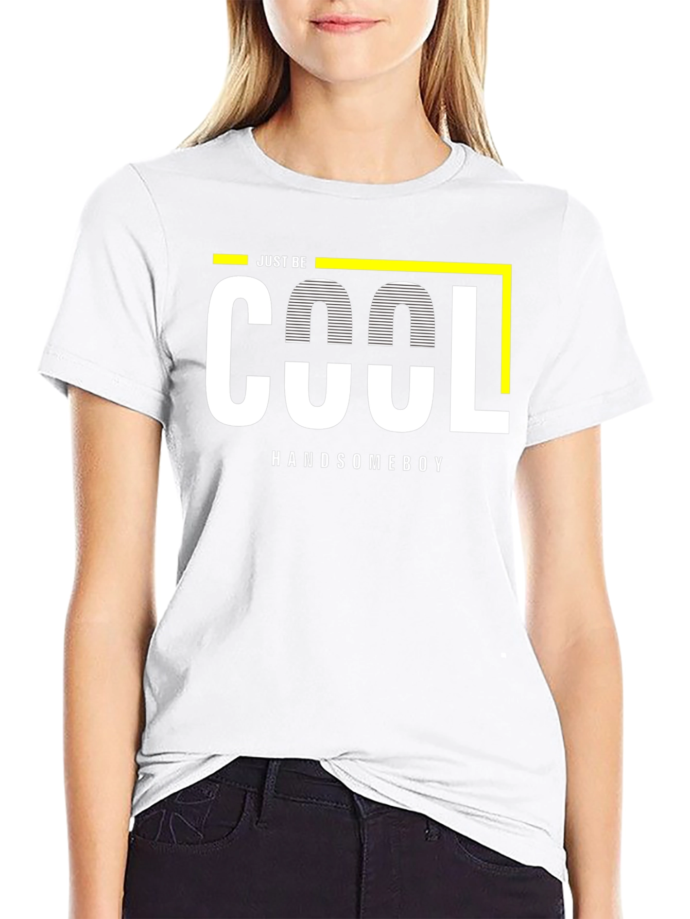 Just Be Cool Handsome Boy Black T-Shirt