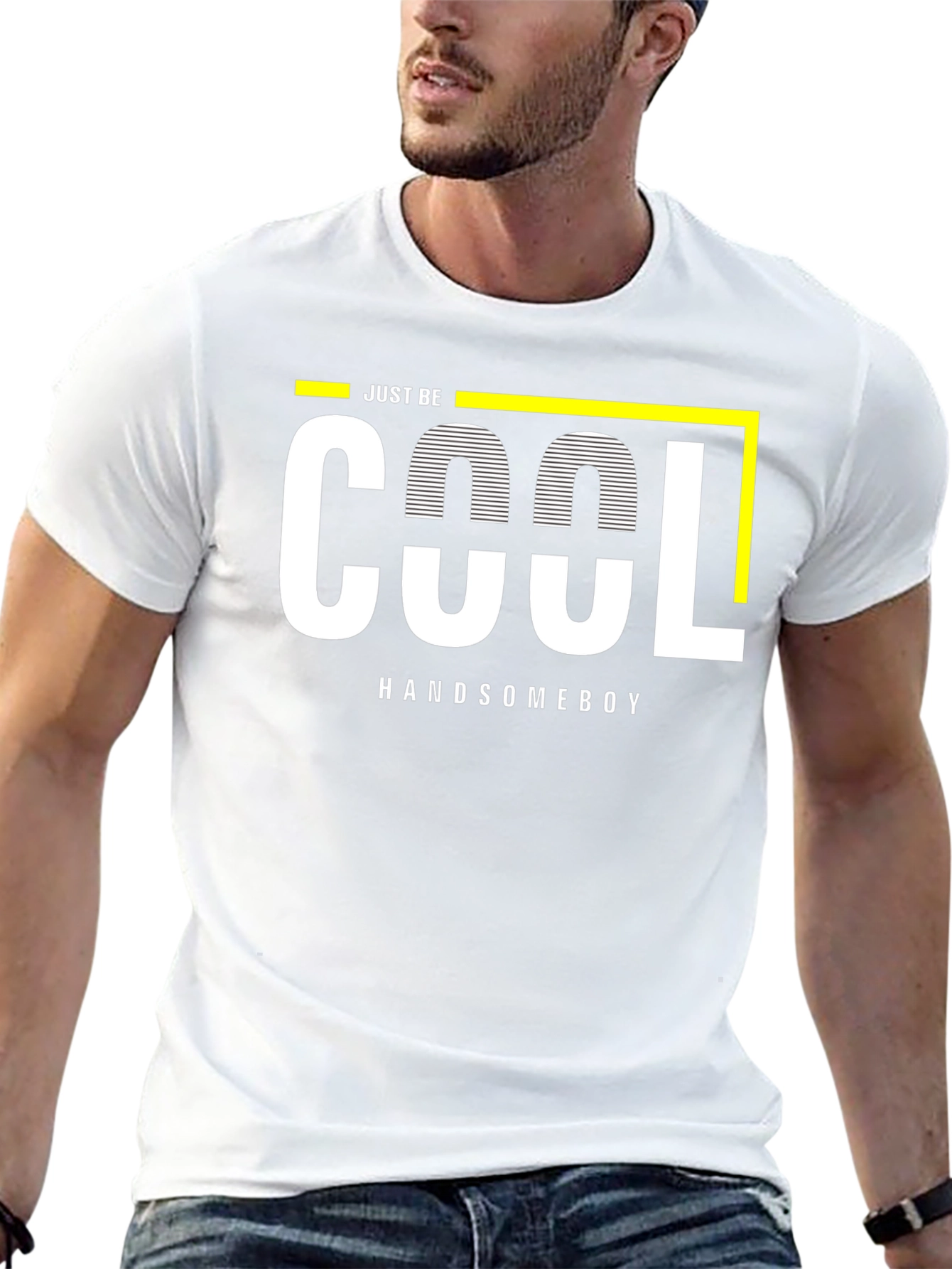 Just Be Cool Handsome Boy Black T-Shirt