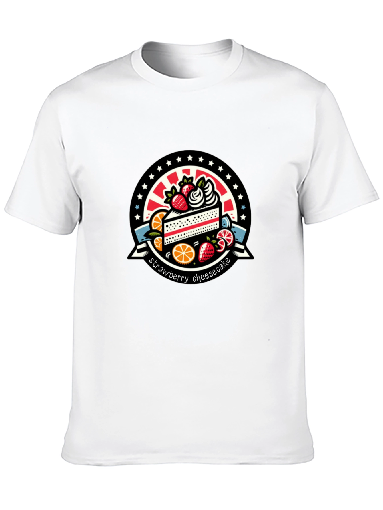 Strawberry Cheesecake Graphic Tee - Black
