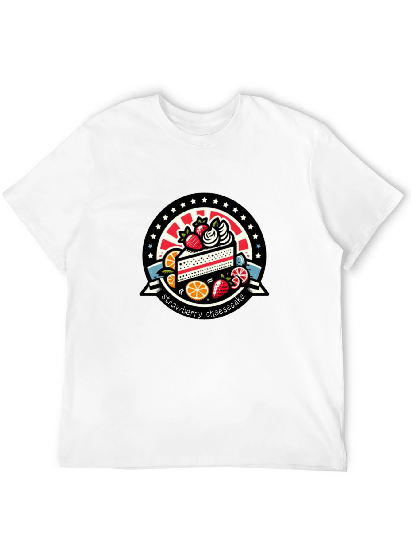 Strawberry Cheesecake Graphic Tee - Black