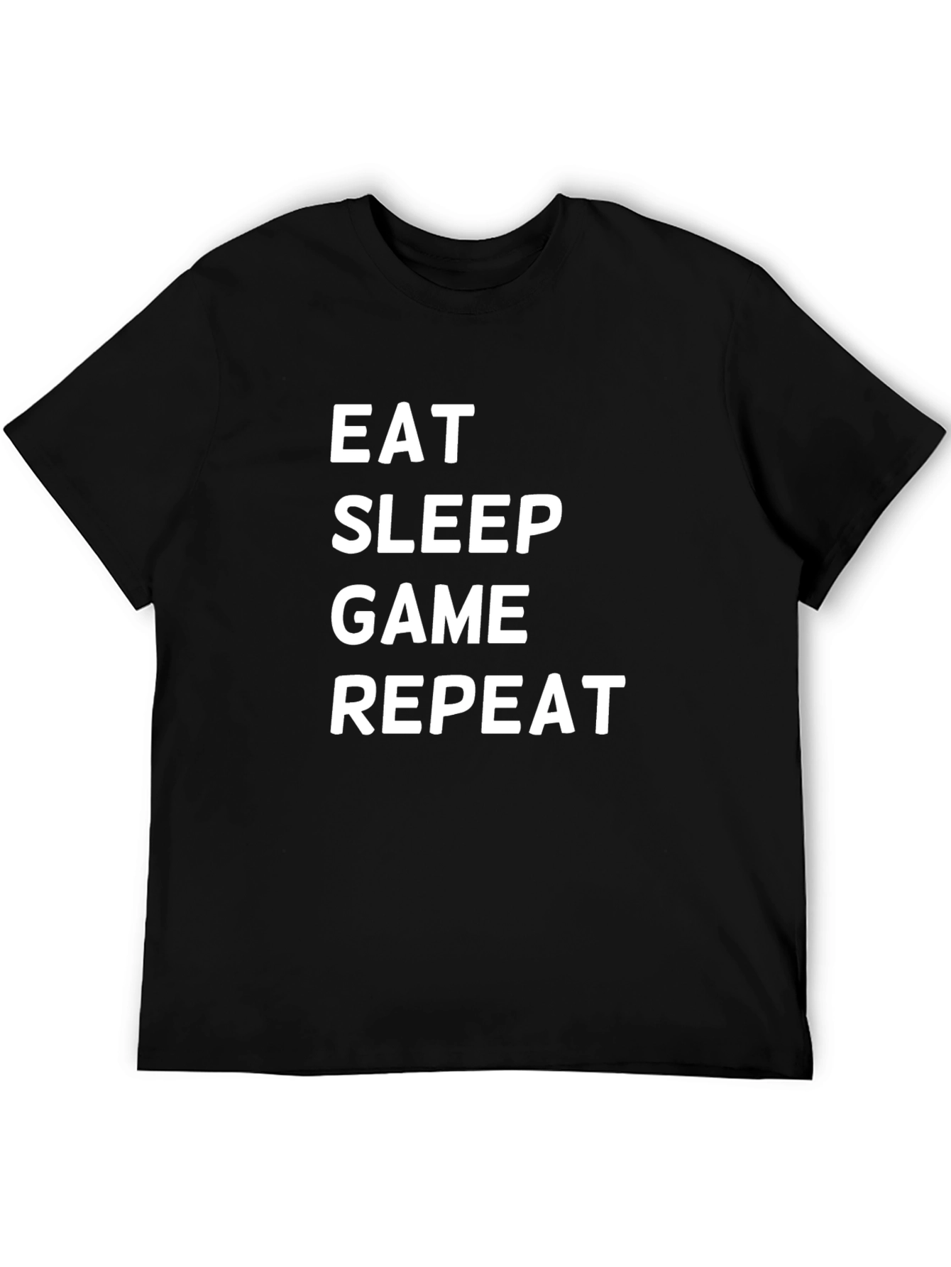 Eat Sleep Game Repeat Black T-Shirt