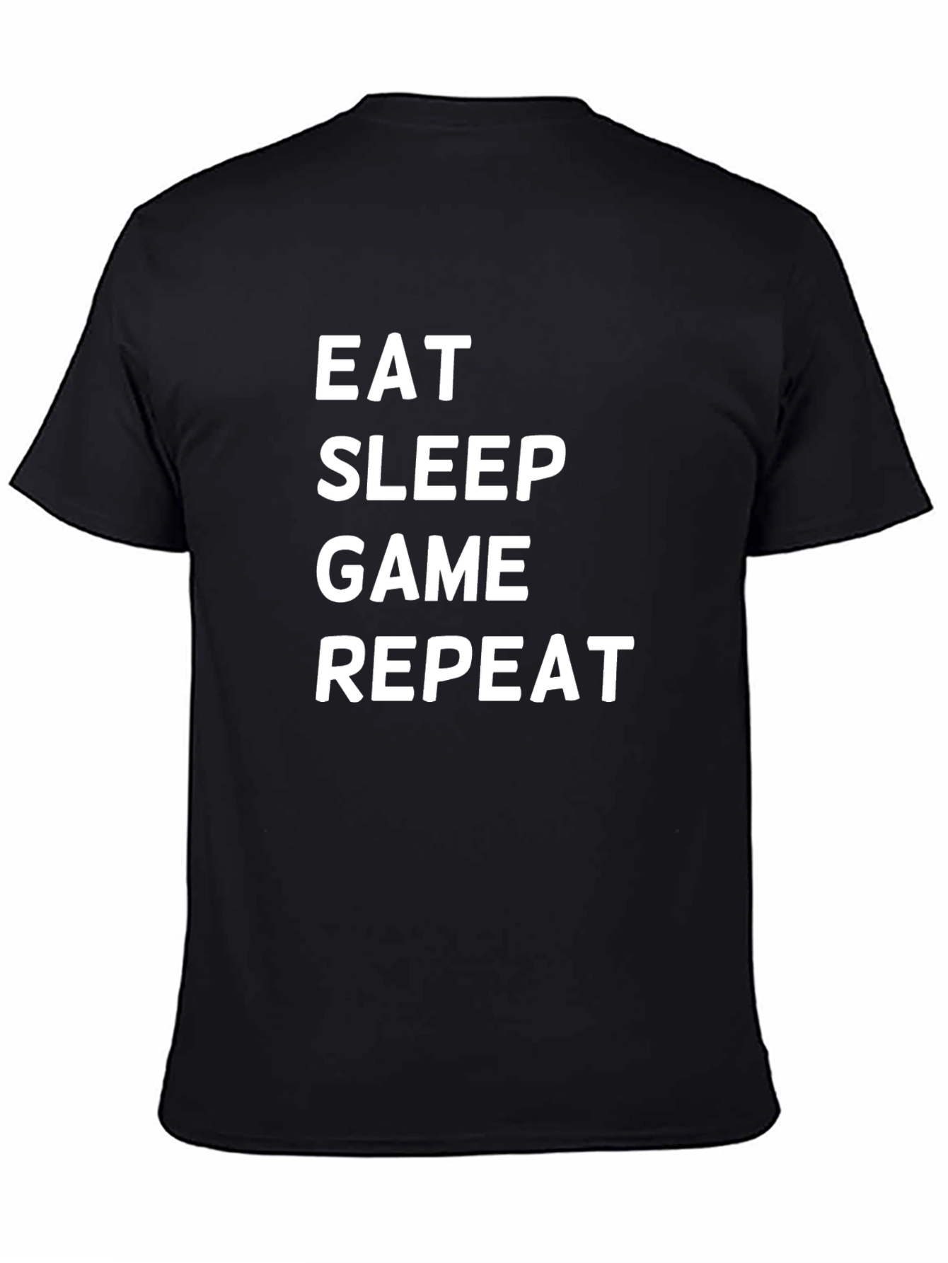 Eat Sleep Game Repeat Black T-Shirt