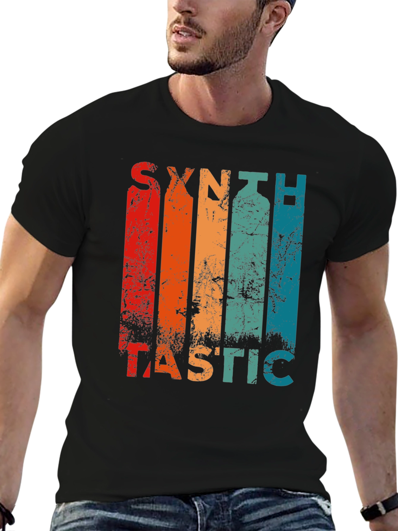 Synthtastic Retro Style Graphic T-Shirt