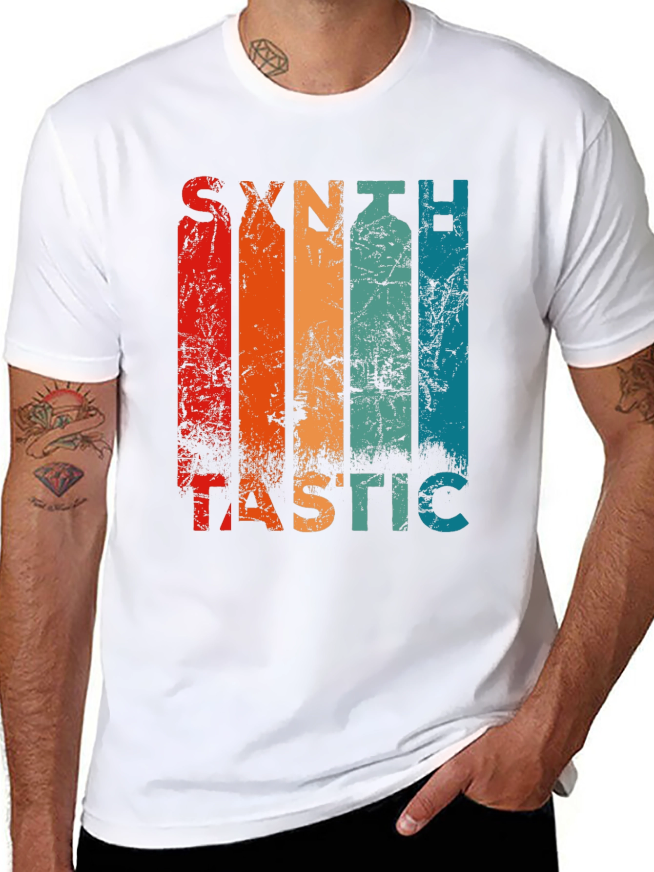 Synthtastic Retro Style Graphic T-Shirt