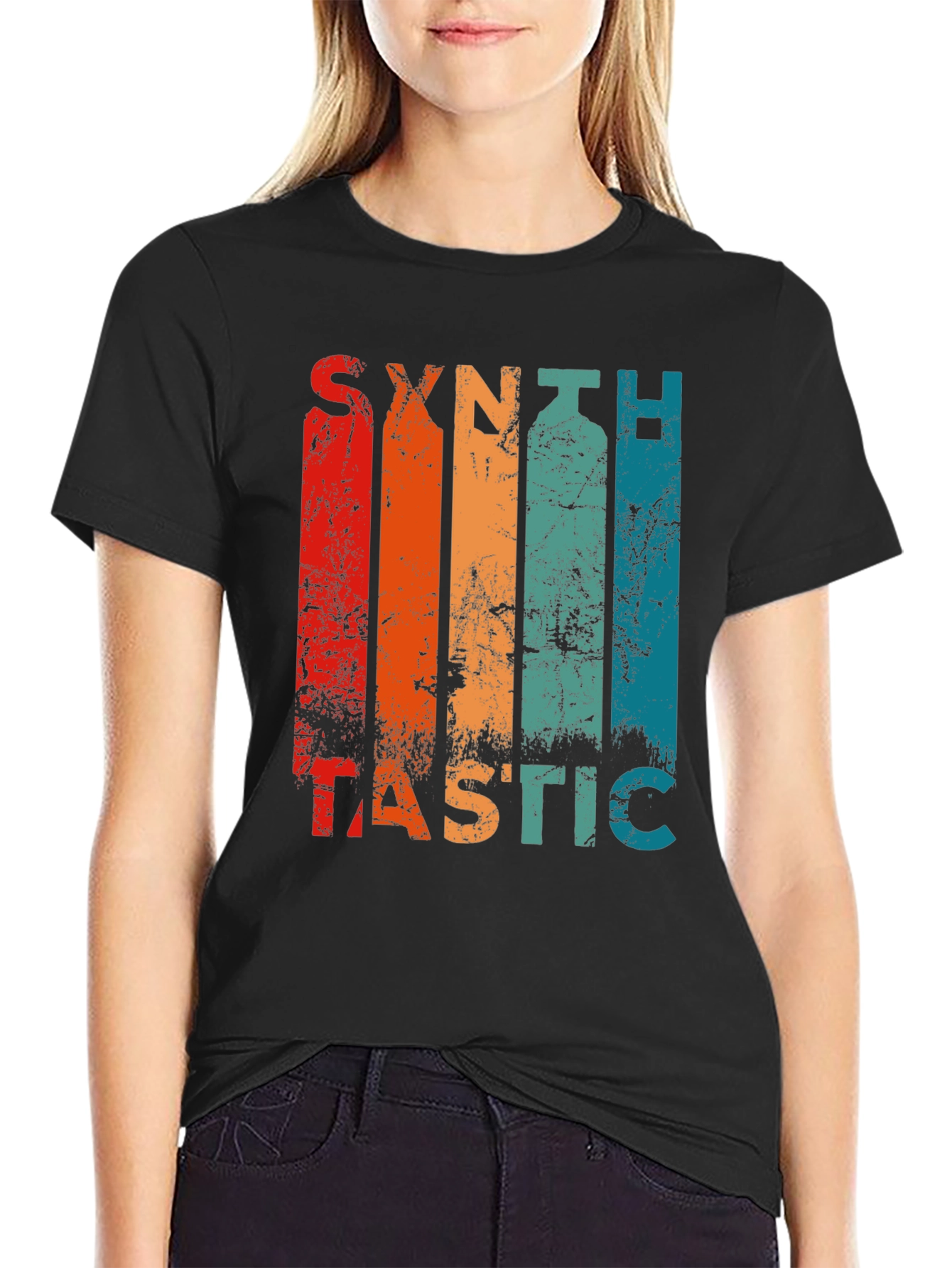 Synthtastic Retro Style Graphic T-Shirt