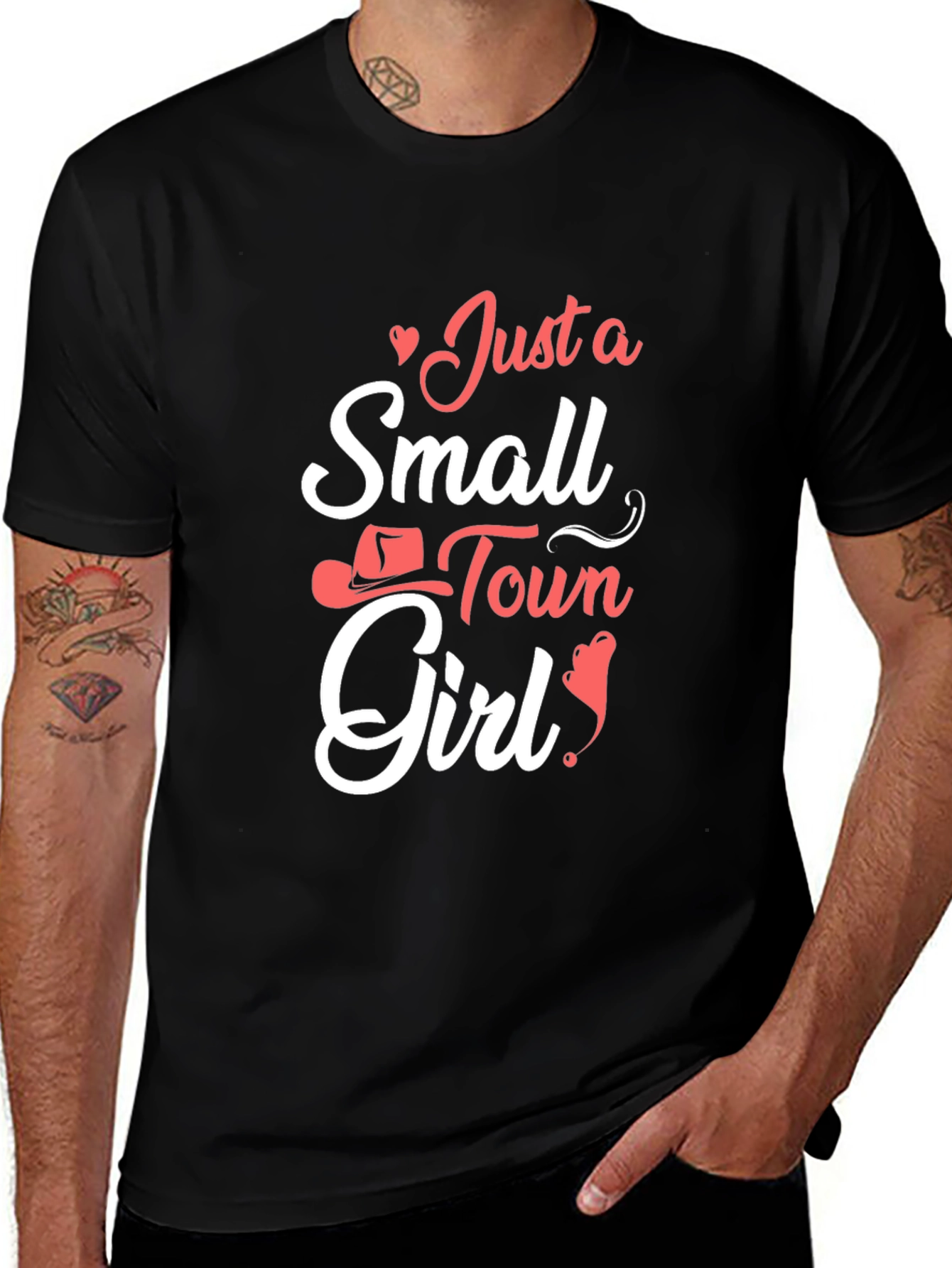 Small Town Girl Graphic Tee - Black Unisex T-Shirt