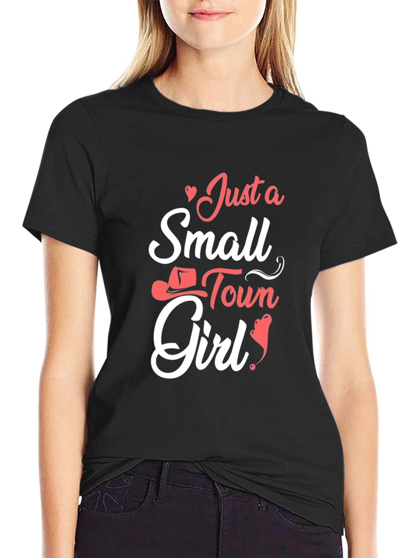 Small Town Girl Graphic Tee - Black Unisex T-Shirt
