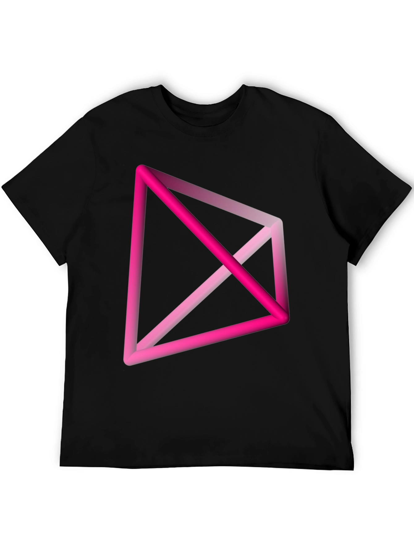 Abstract Geometric Pink T-Shirt