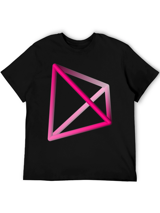 Abstract Geometric Pink T-Shirt