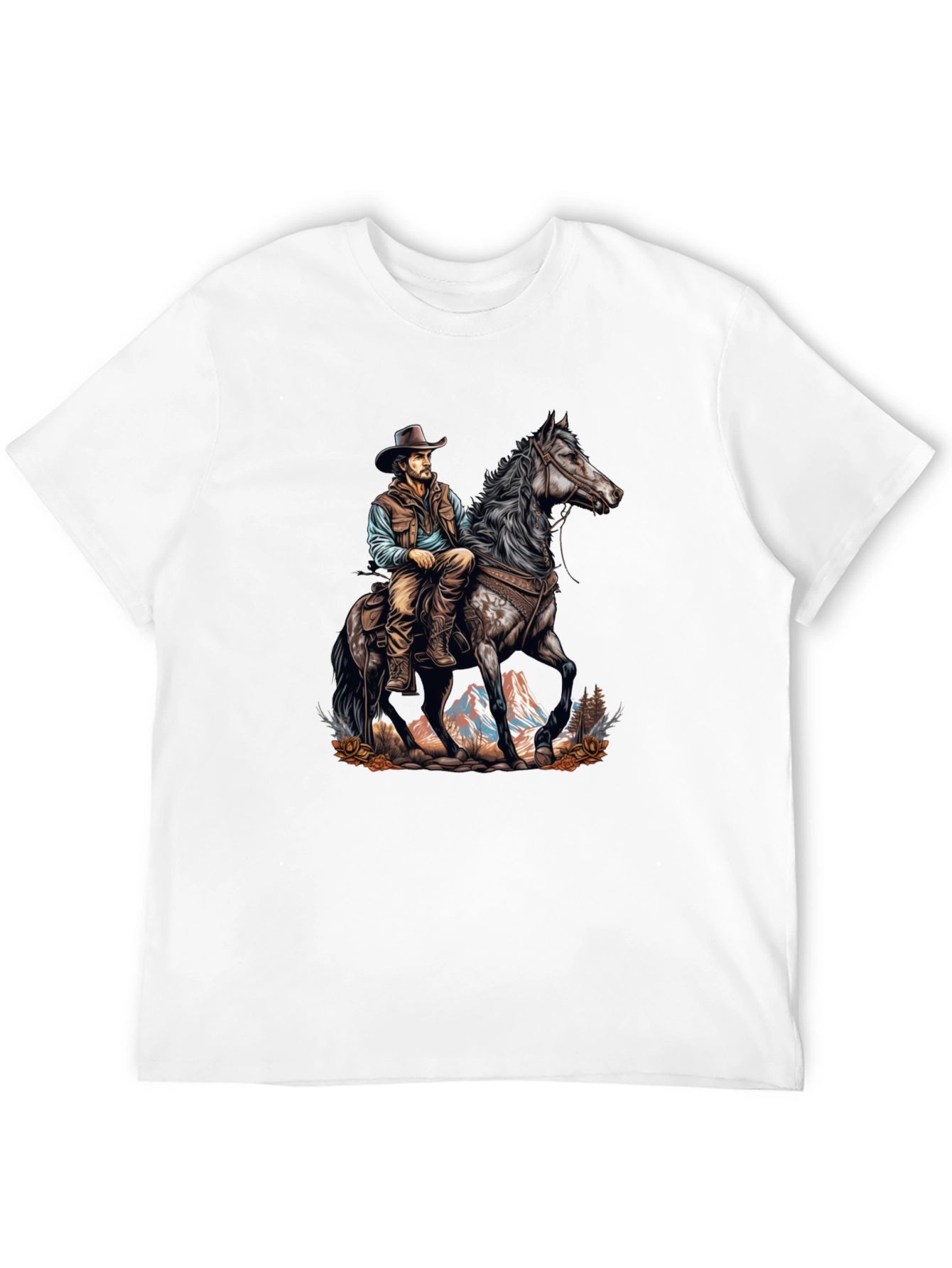 Cowboy on Horse Graphic Tee