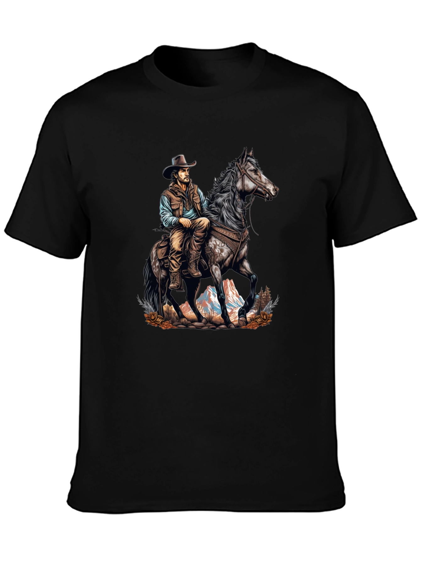 Cowboy on Horse Graphic Tee