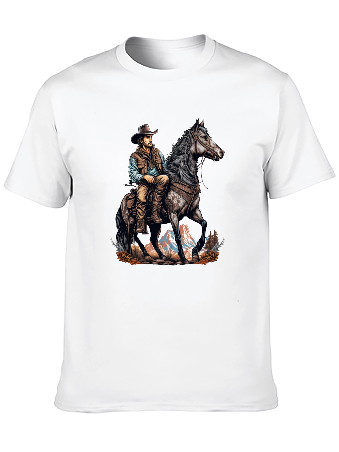 Cowboy on Horse Graphic Tee