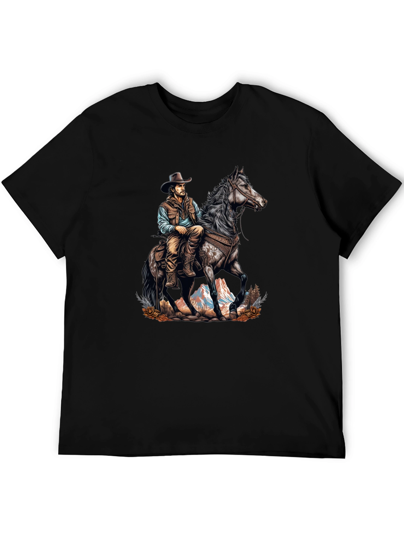 Cowboy on Horse Graphic Tee