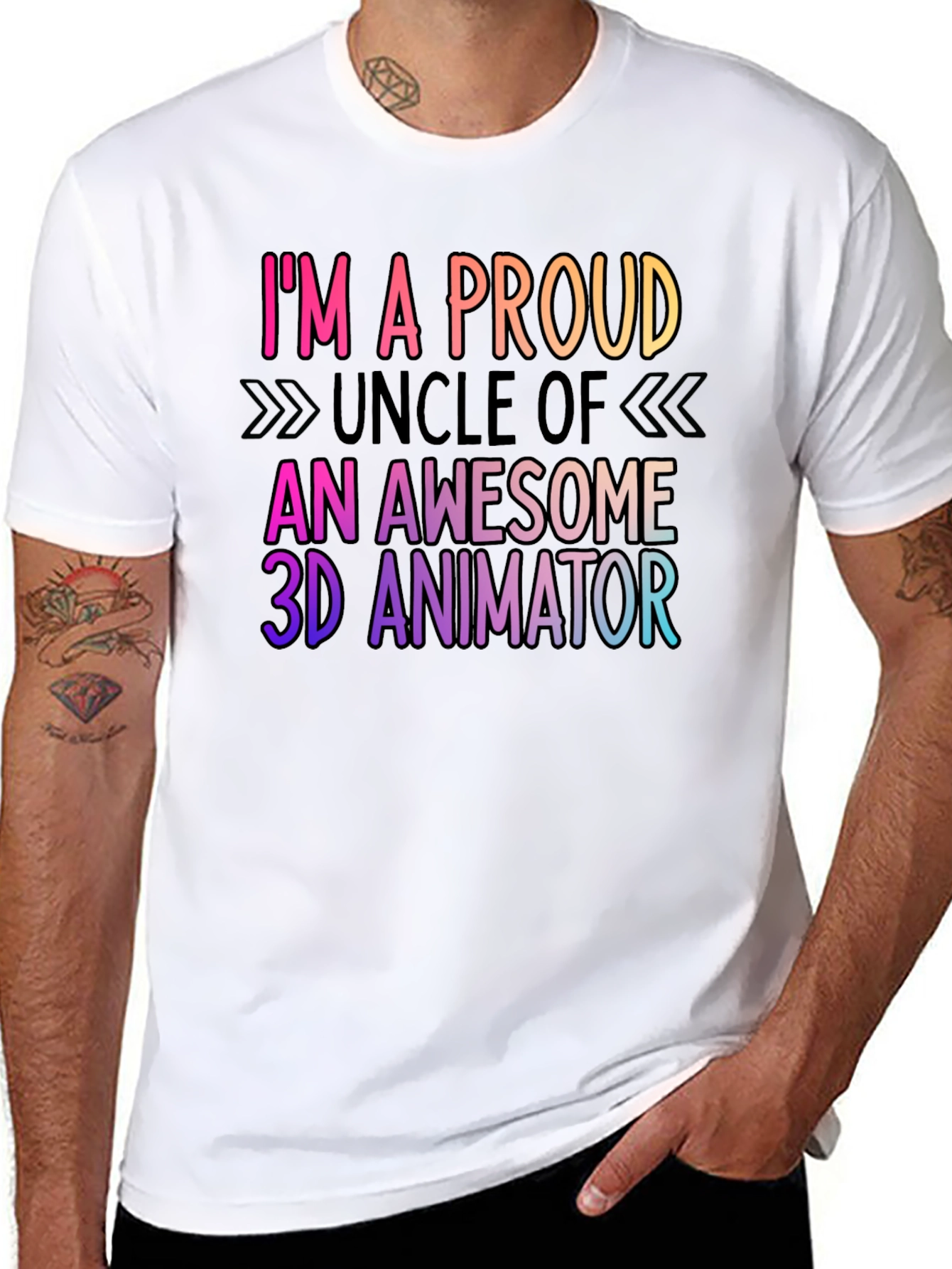 Proud Uncle of 3D Animator Graphic Tee