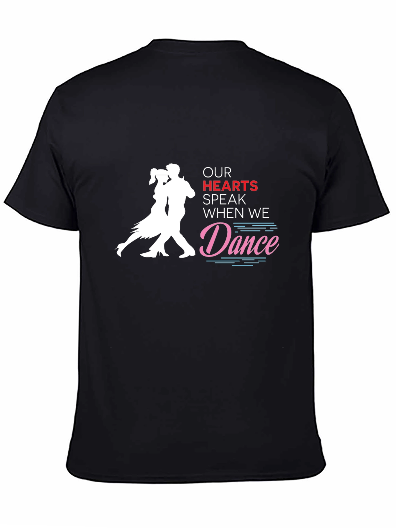 Dancing Hearts Graphic T-Shirt - Black