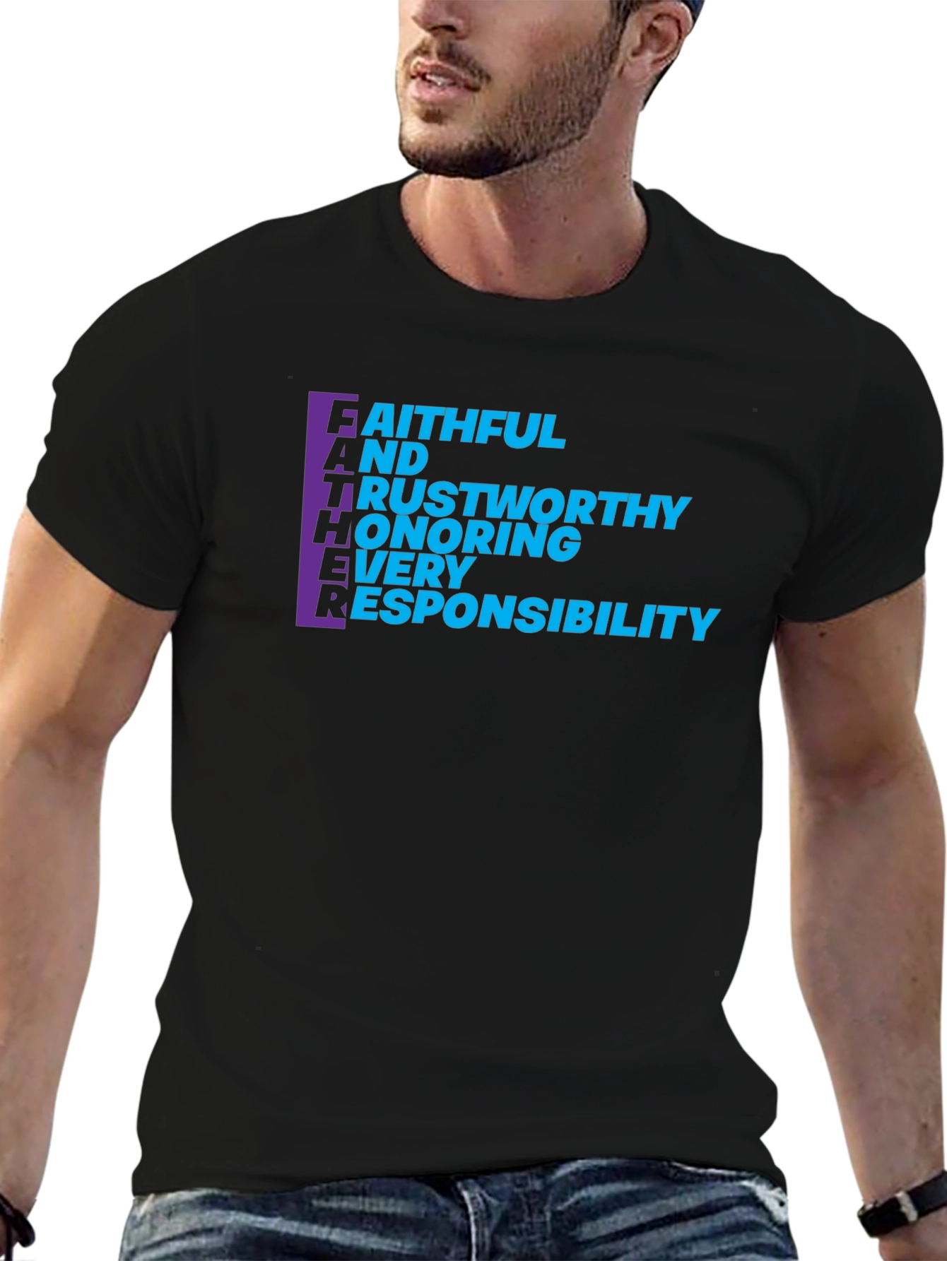 FATHER Acronym T-Shirt - Mens Black Tee