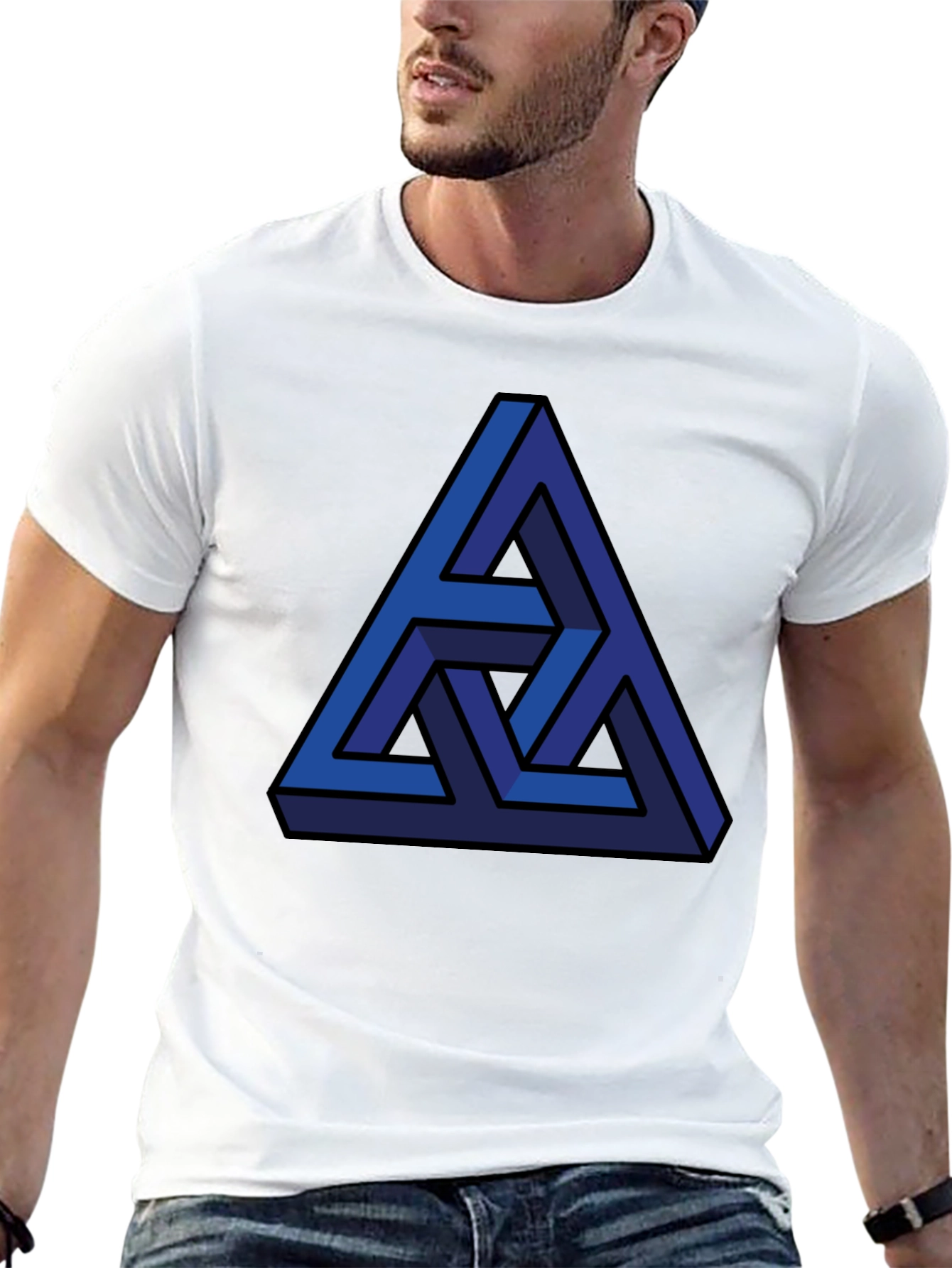 Impossible Triangle Graphic Tee - Mens Casual Top