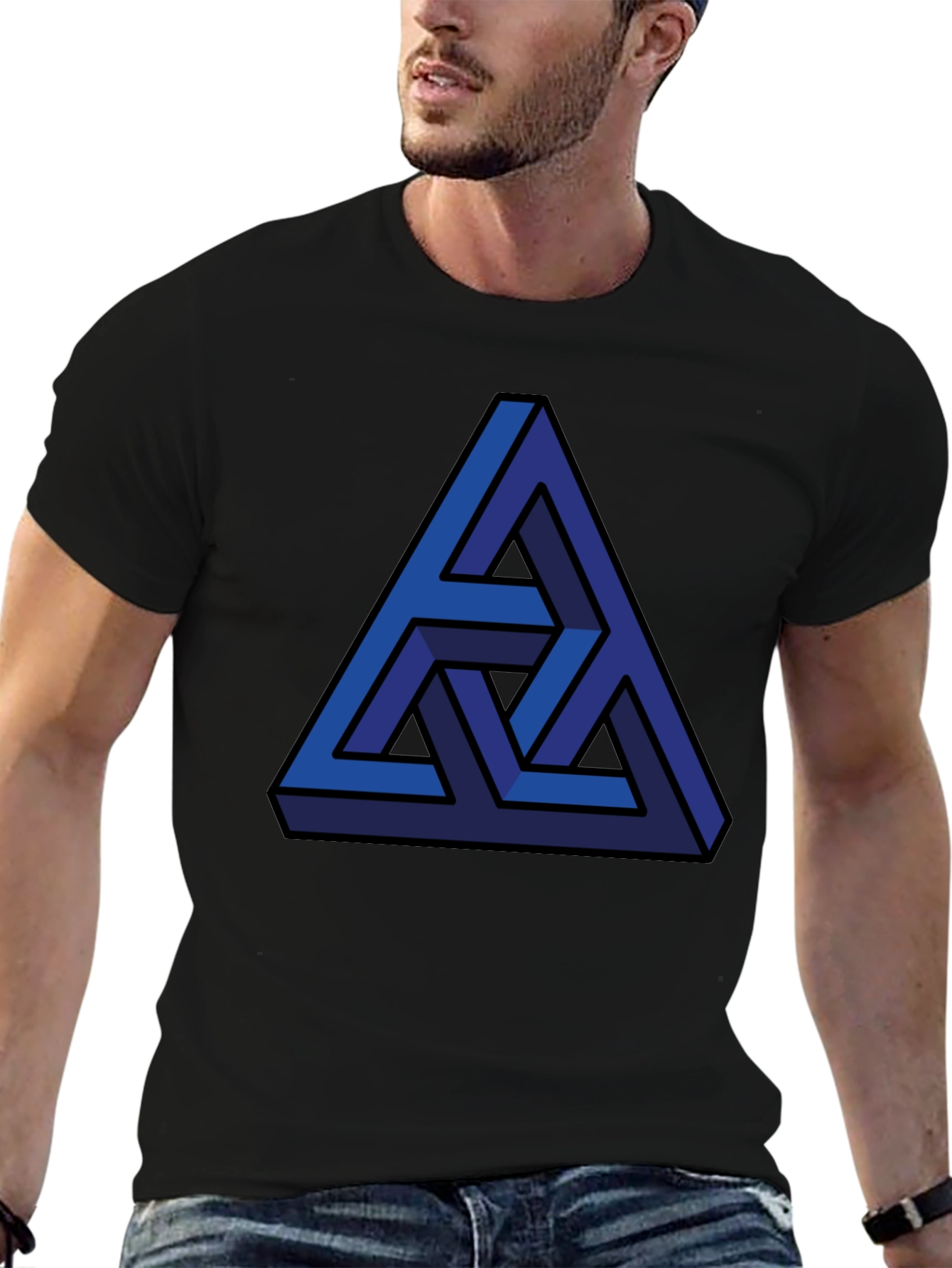 Impossible Triangle Graphic Tee - Mens Casual Top