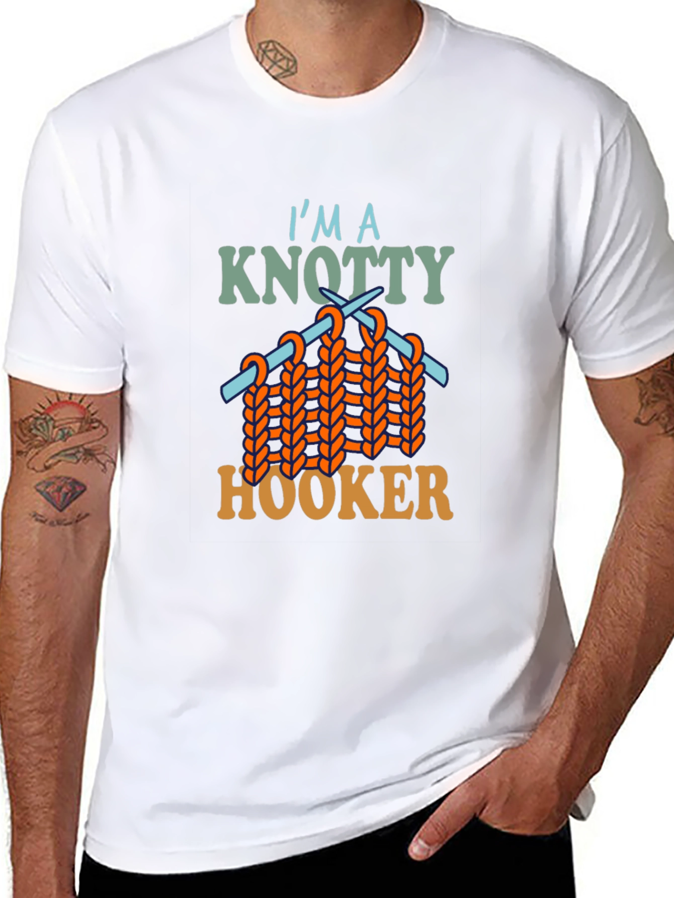 Knotty Hooker T-Shirt - Funny Crafting Tee