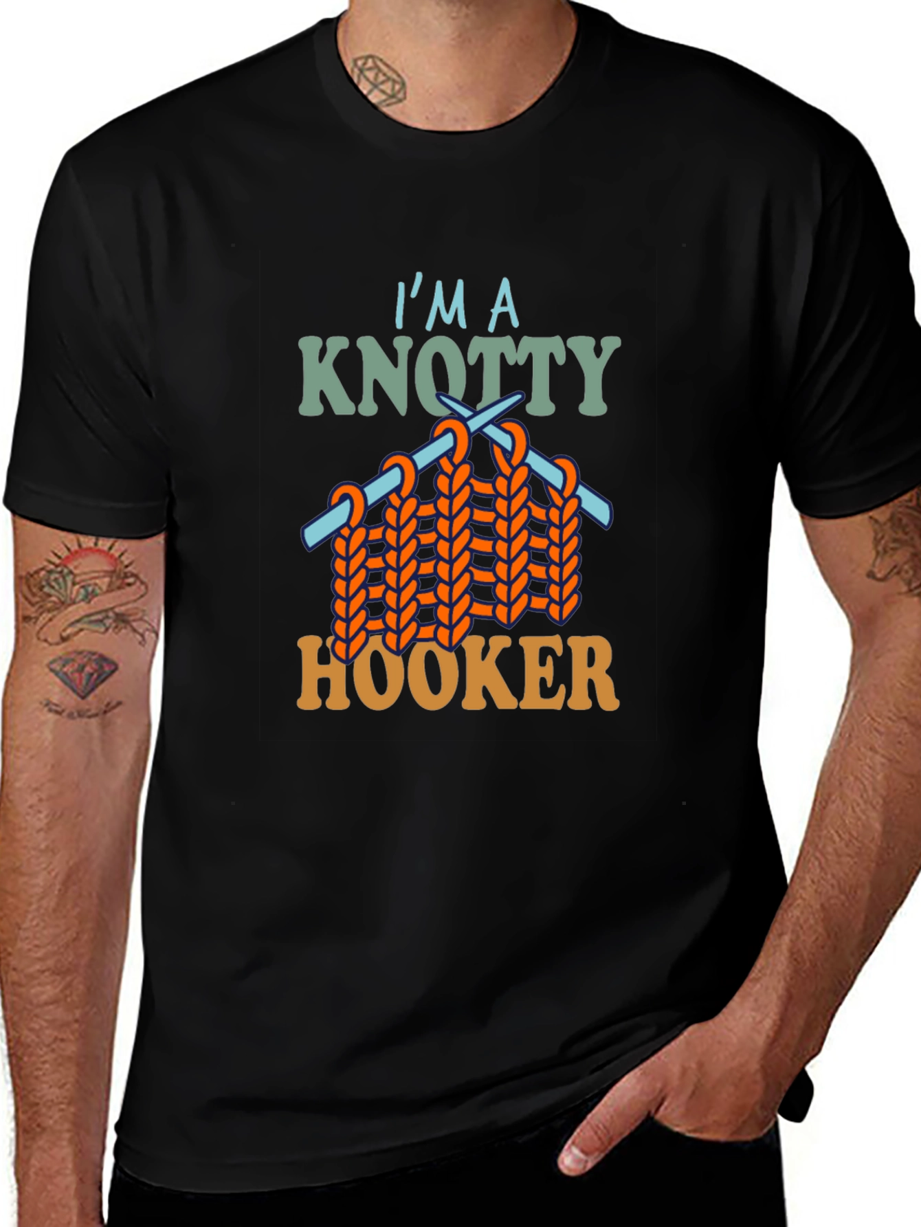 Knotty Hooker T-Shirt - Funny Crafting Tee