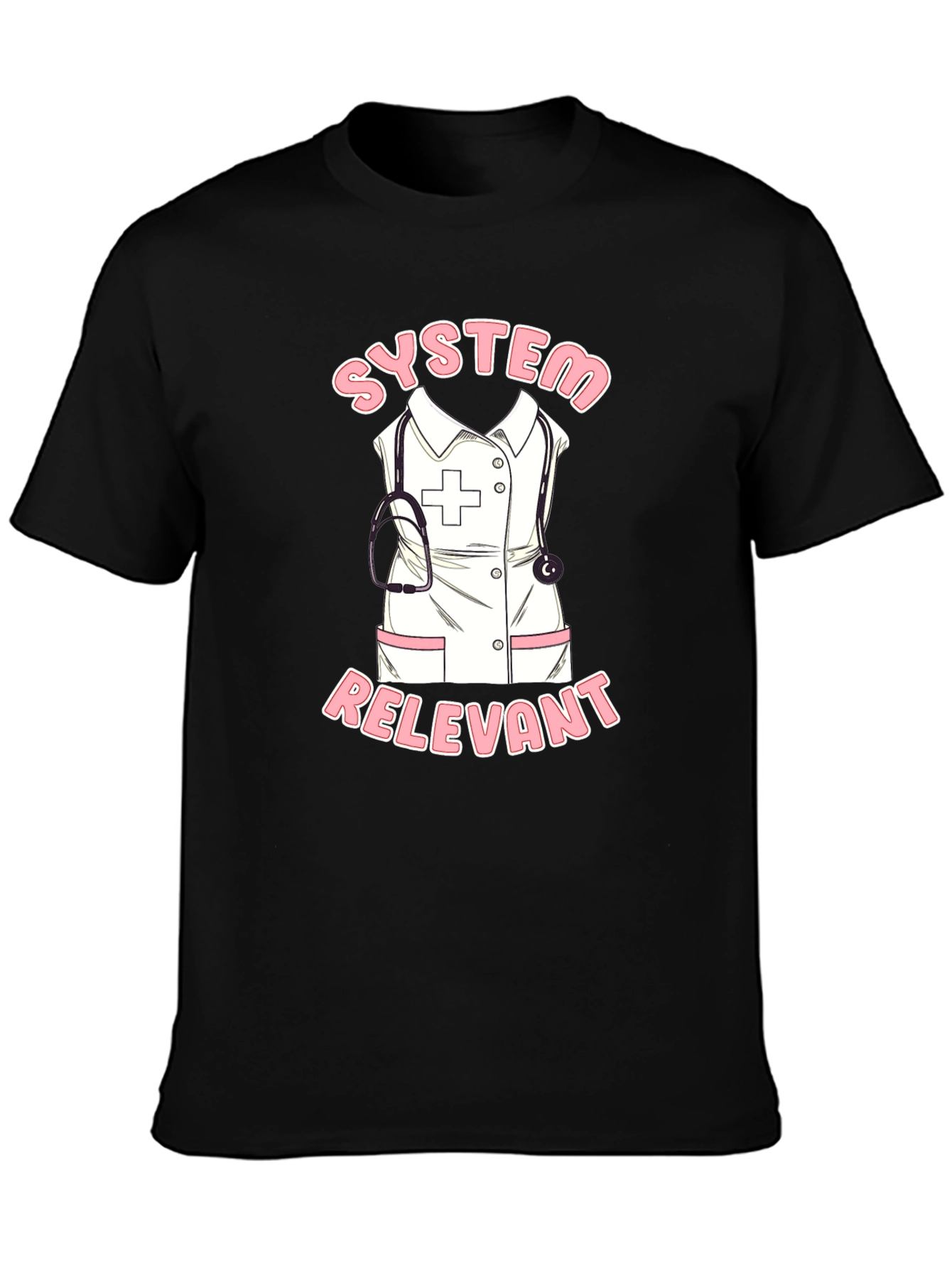 System Relevant Nurse T-Shirt - Black