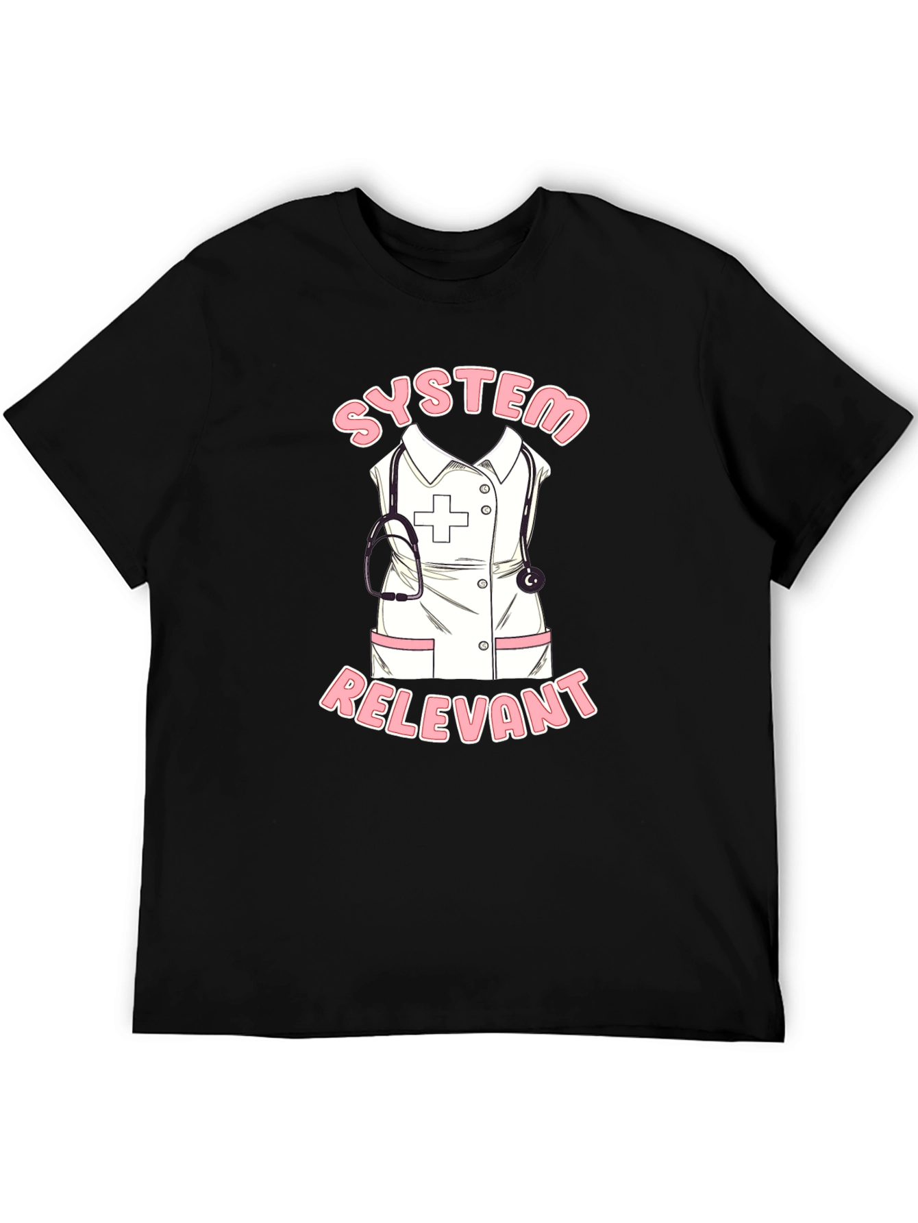 System Relevant Nurse T-Shirt - Black