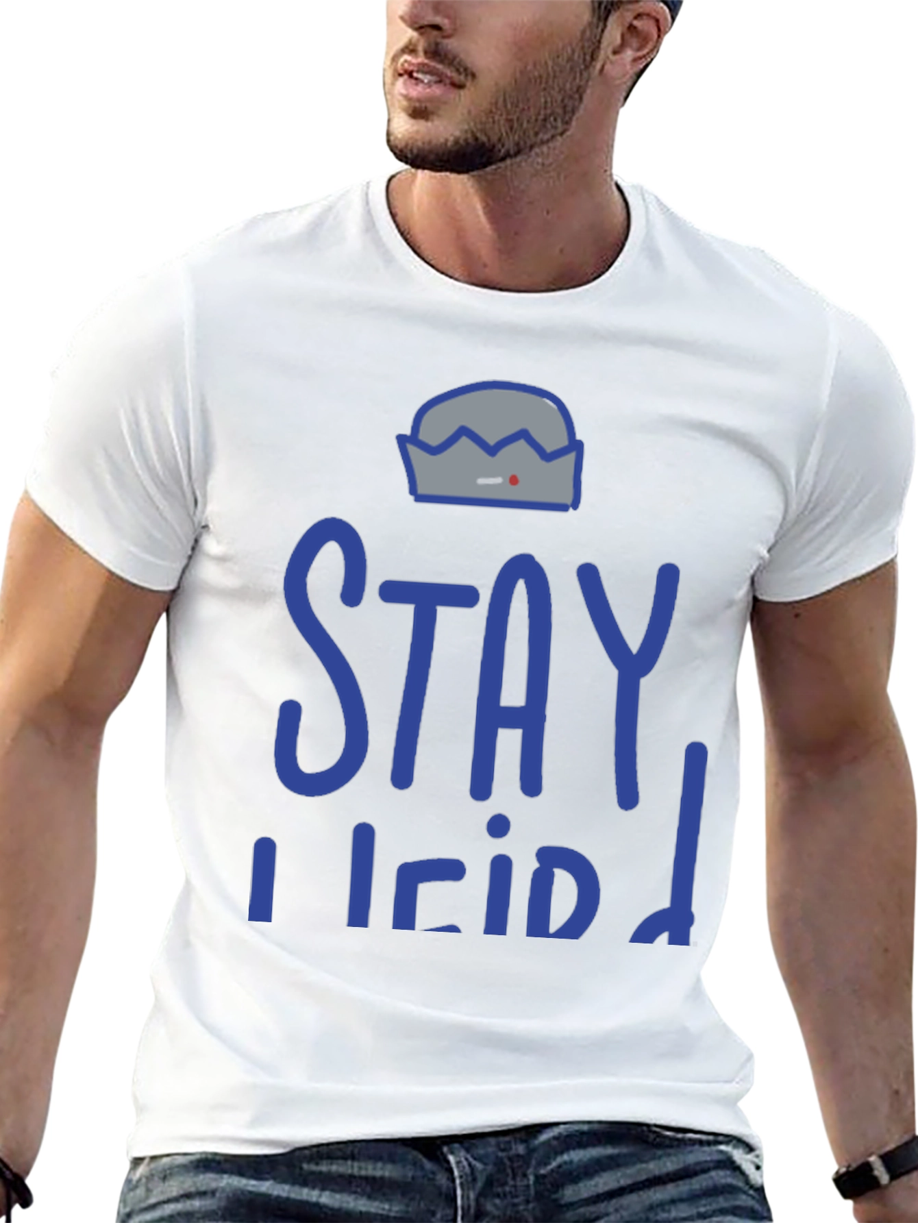 Stay Weird Graphic T-Shirt - Black