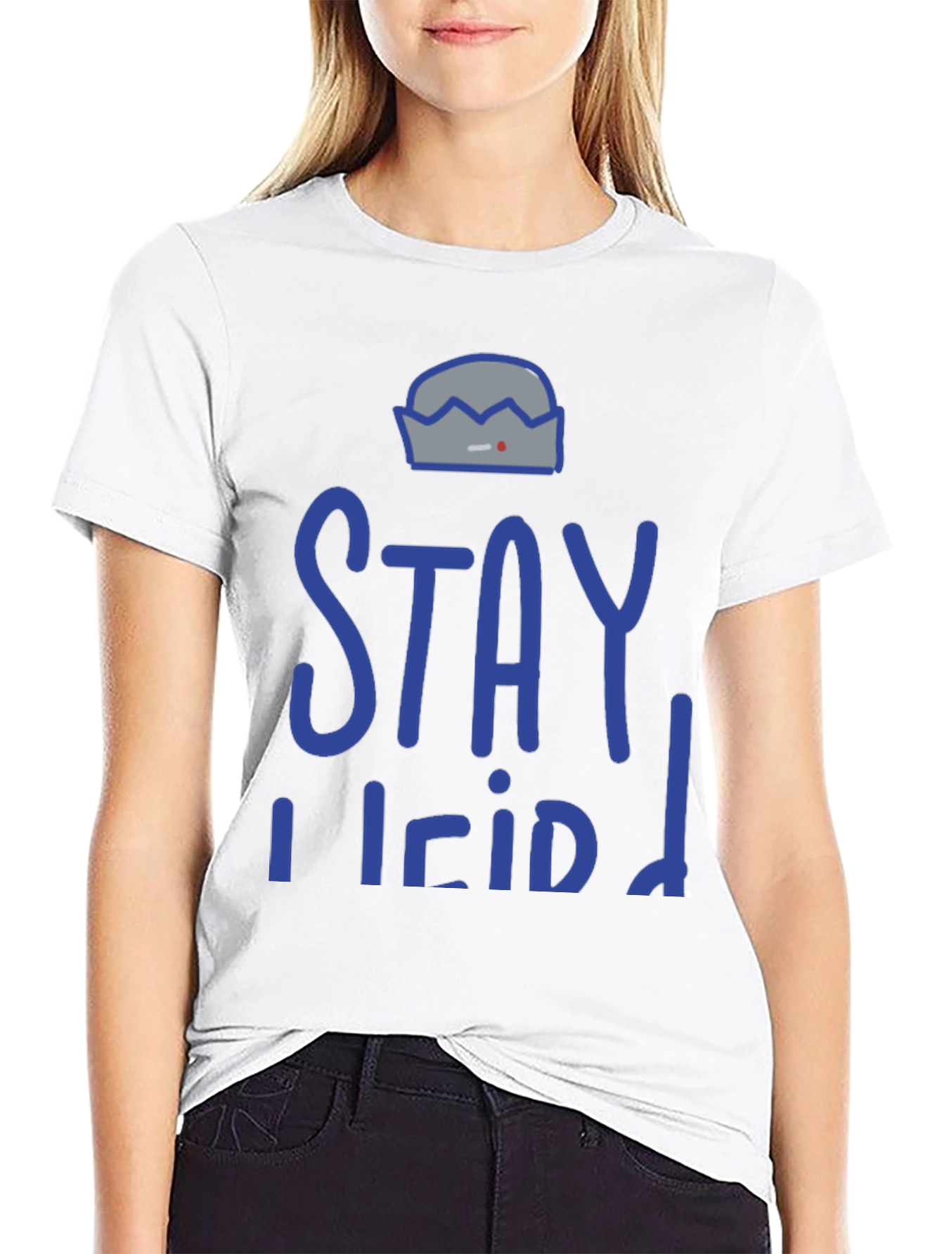 Stay Weird Graphic T-Shirt - Black