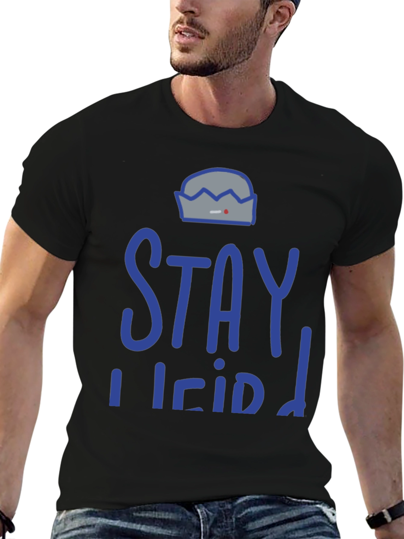 Stay Weird Graphic T-Shirt - Black