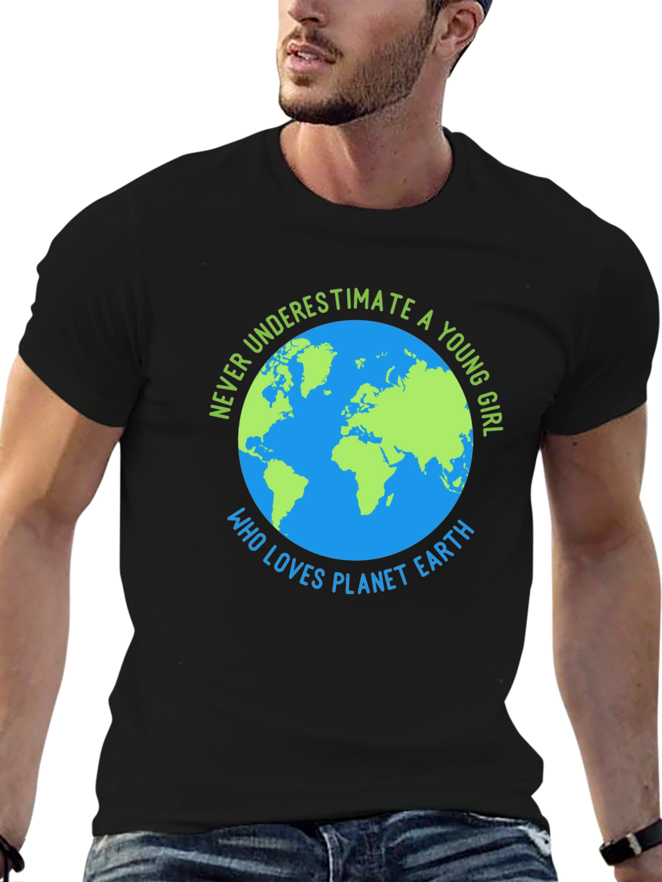 Planet Earth Graphic T-Shirt - Young Girl Supporter