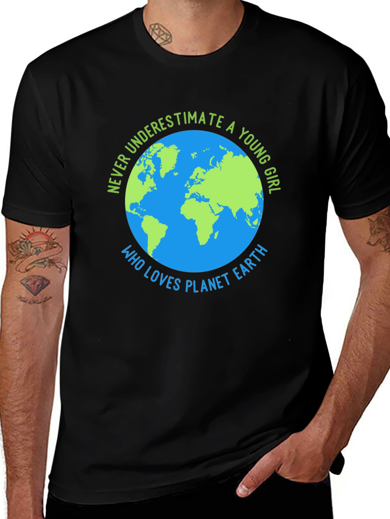 Planet Earth Graphic T-Shirt - Young Girl Supporter