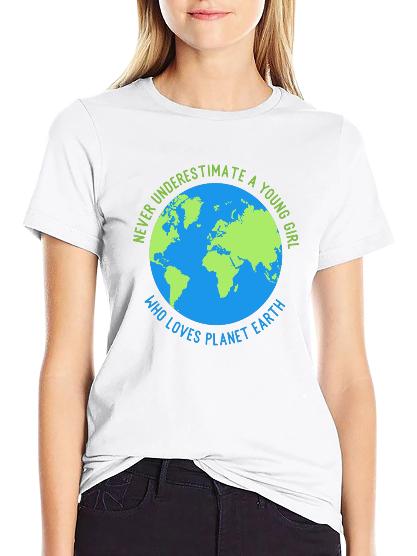 Planet Earth Graphic T-Shirt - Young Girl Supporter