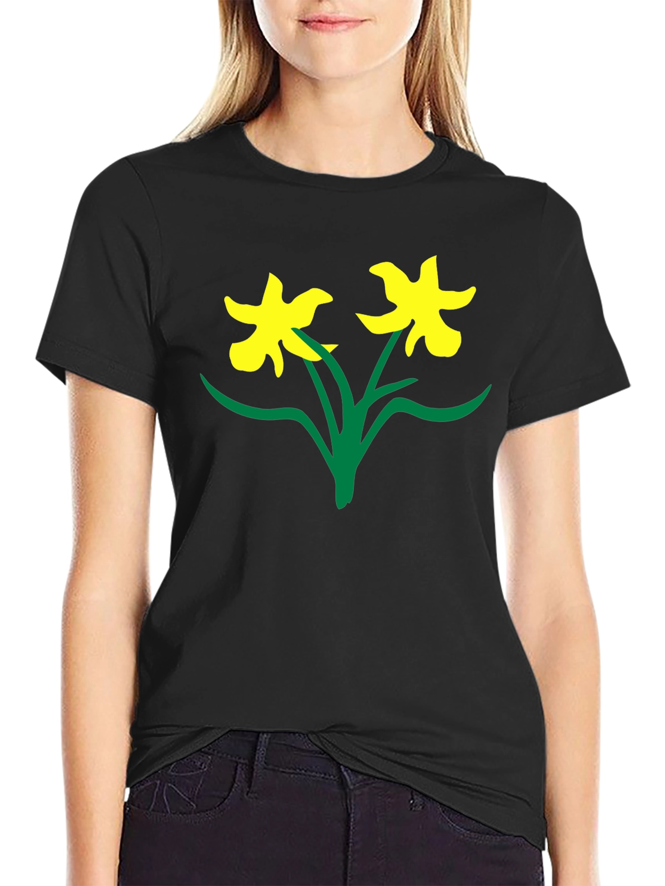 Black Daffodil Graphic Tee