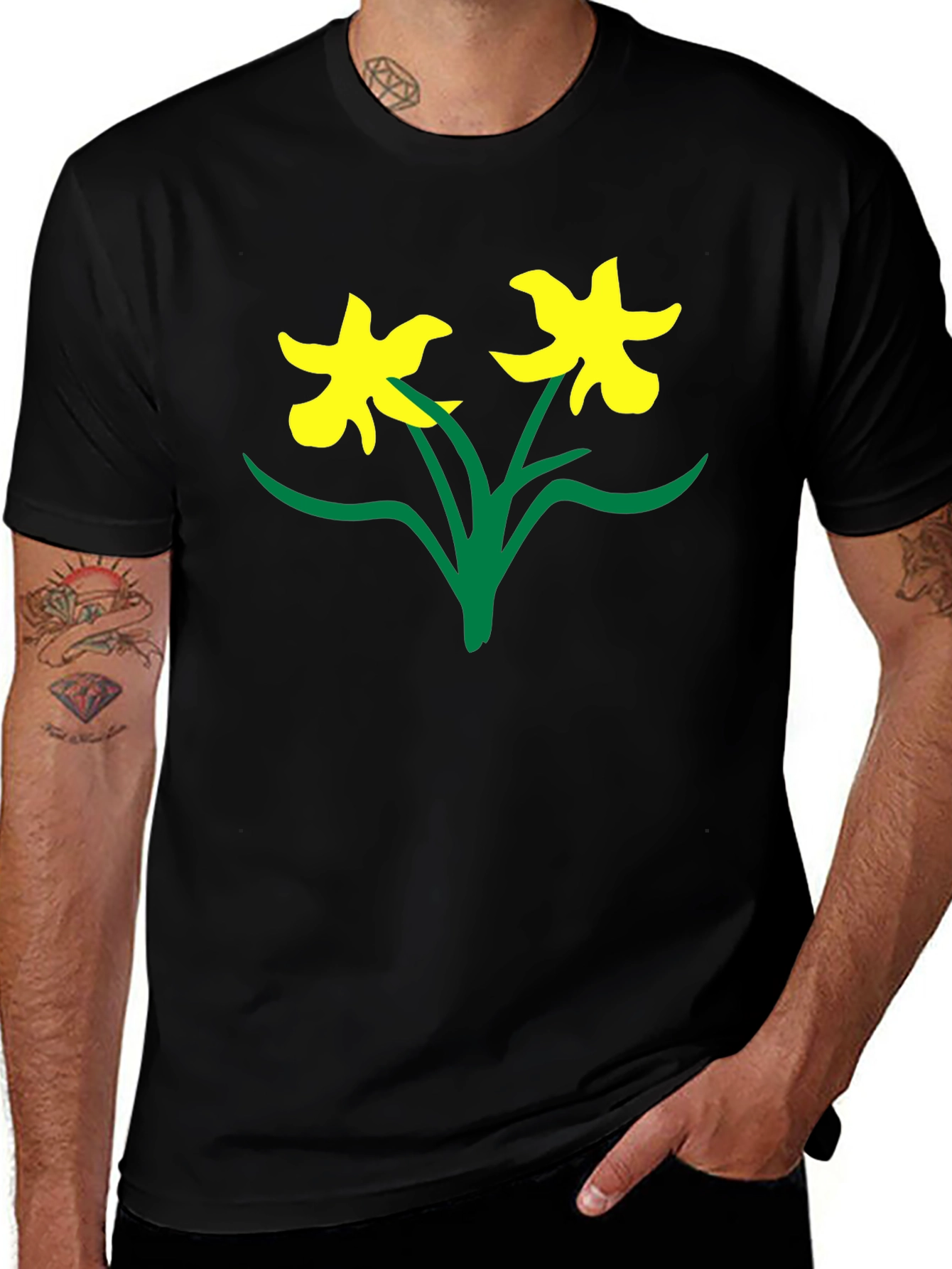 Black Daffodil Graphic Tee