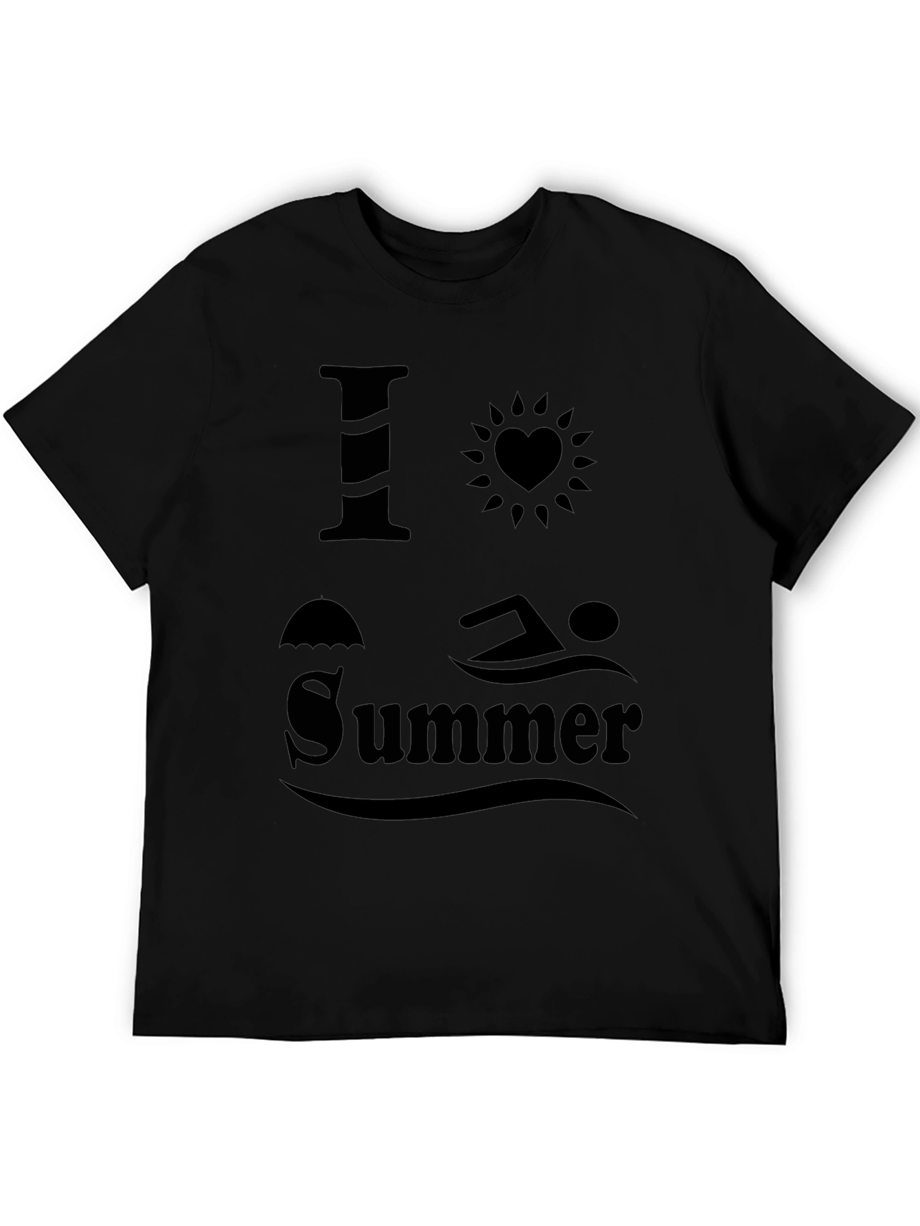I Love Summer Black T-Shirt