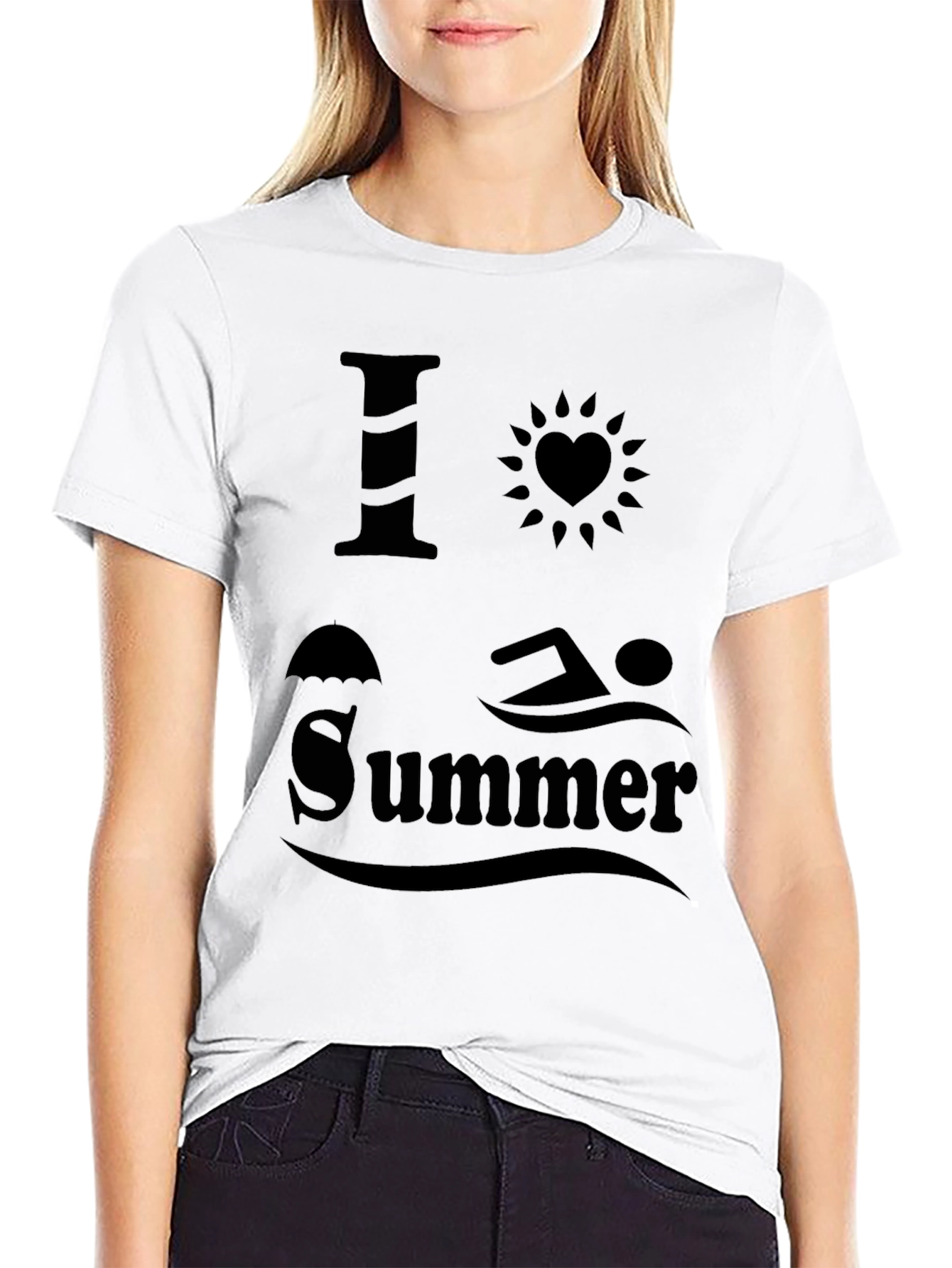 I Love Summer Black T-Shirt