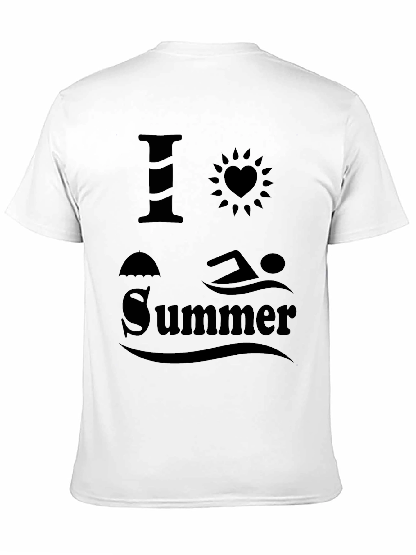 I Love Summer Black T-Shirt