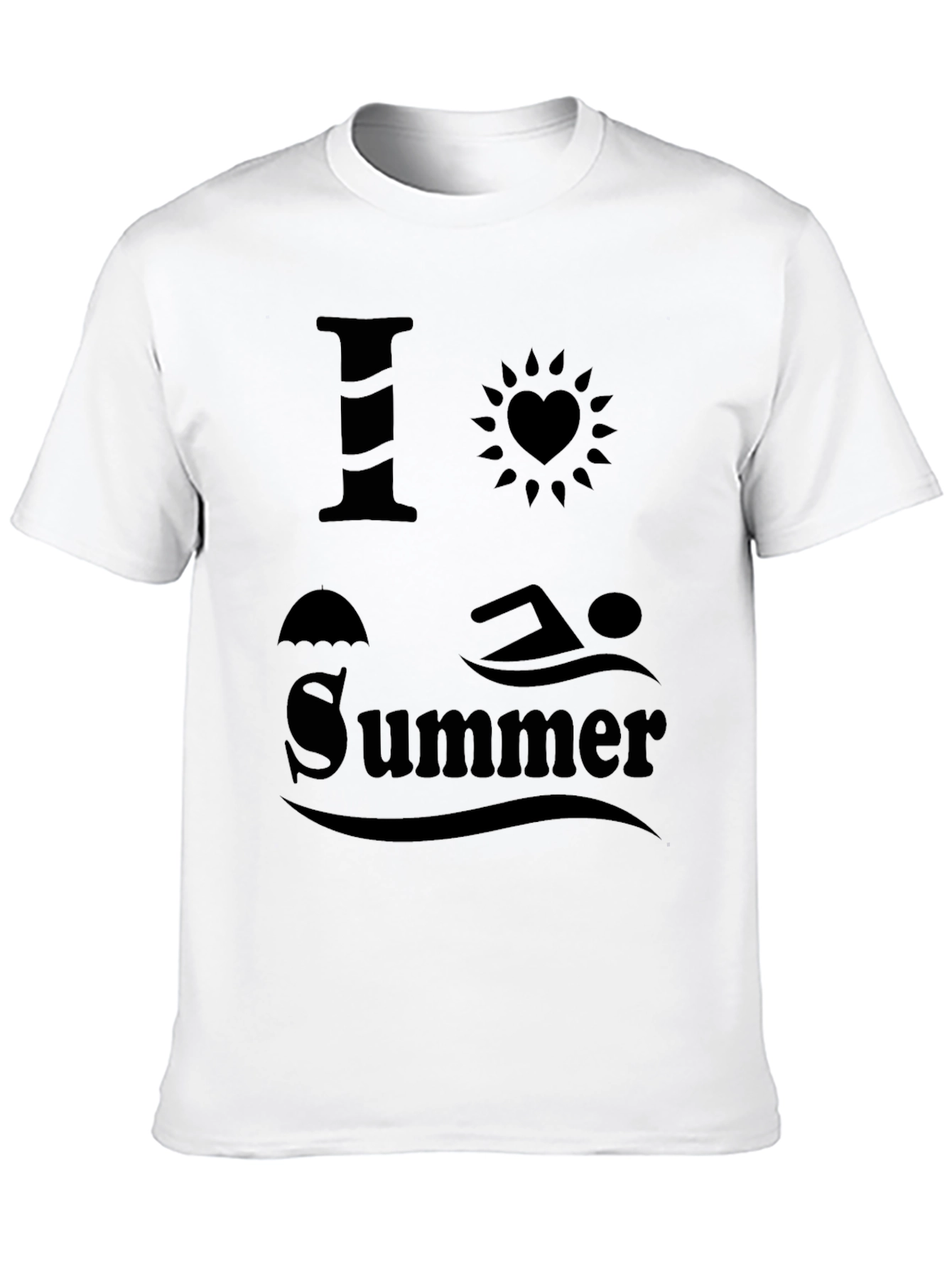 I Love Summer Black T-Shirt