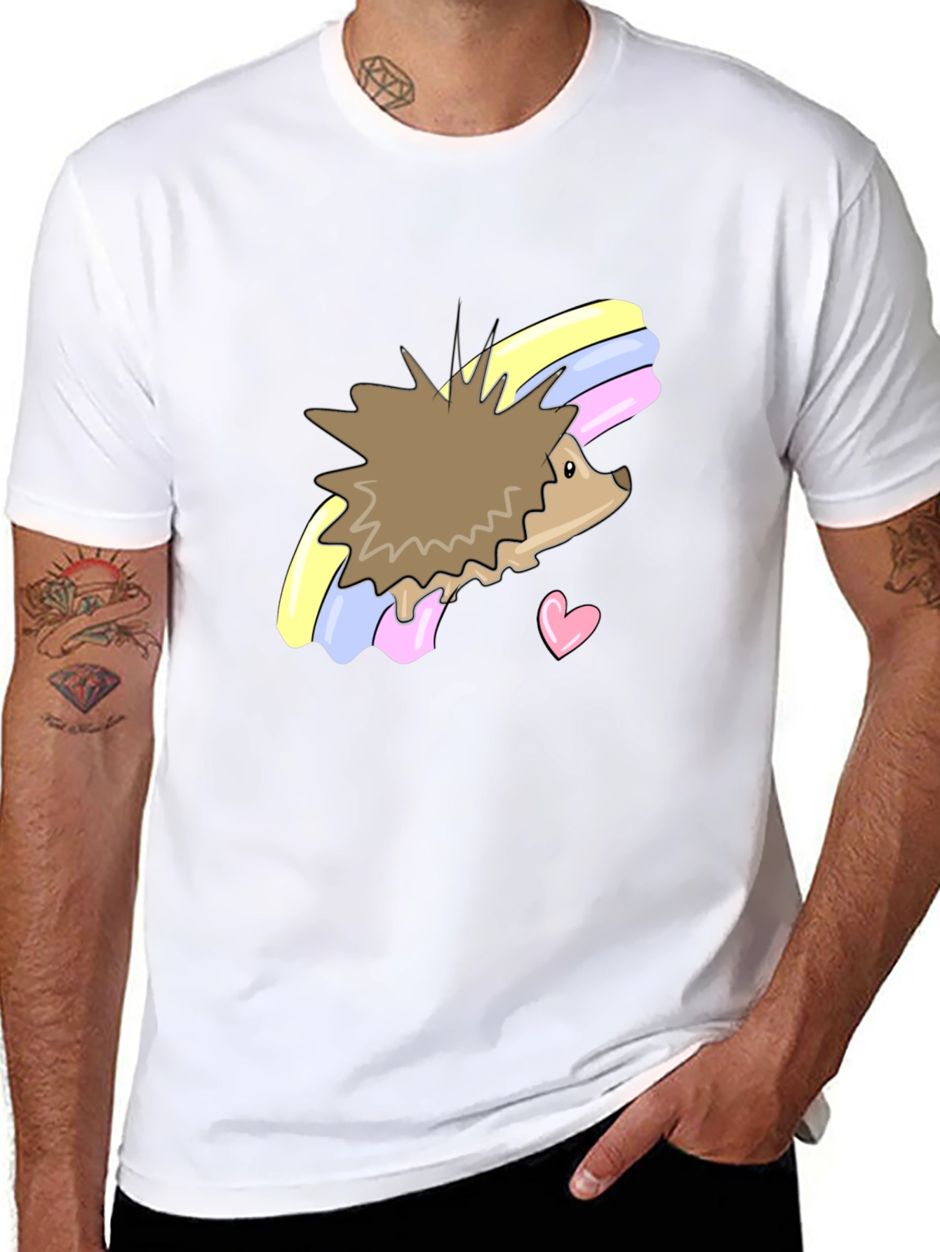 Cute Hedgehog Rainbow T-Shirt - Unisex
