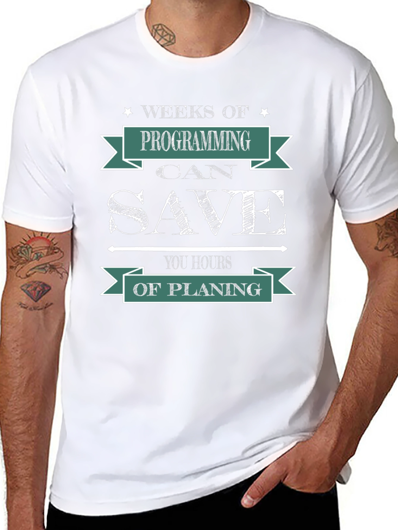 Weeks of Programming Save You Hours Funny Coder T-Shirt