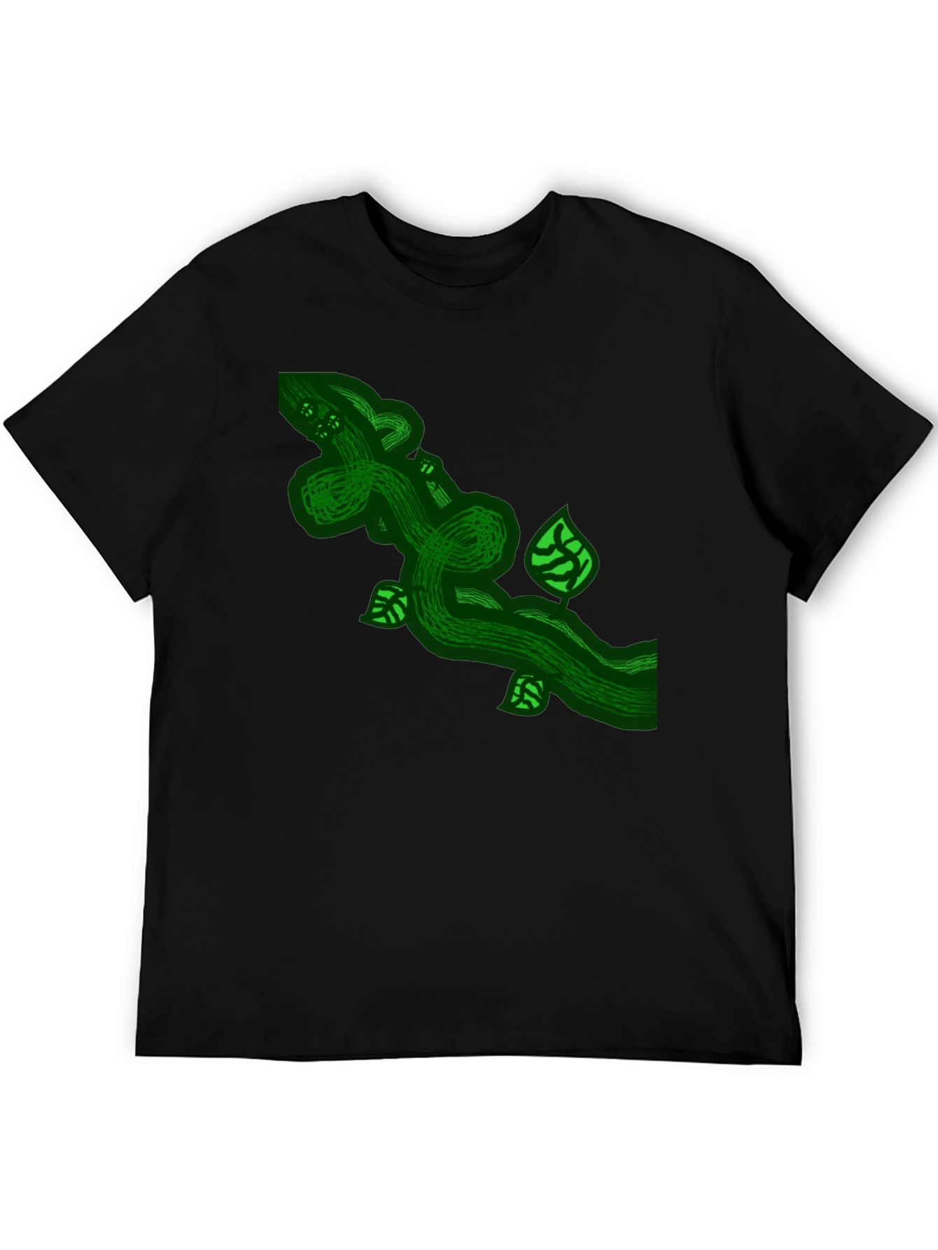 Green Vine Graphic Tee - Nature Inspired Design