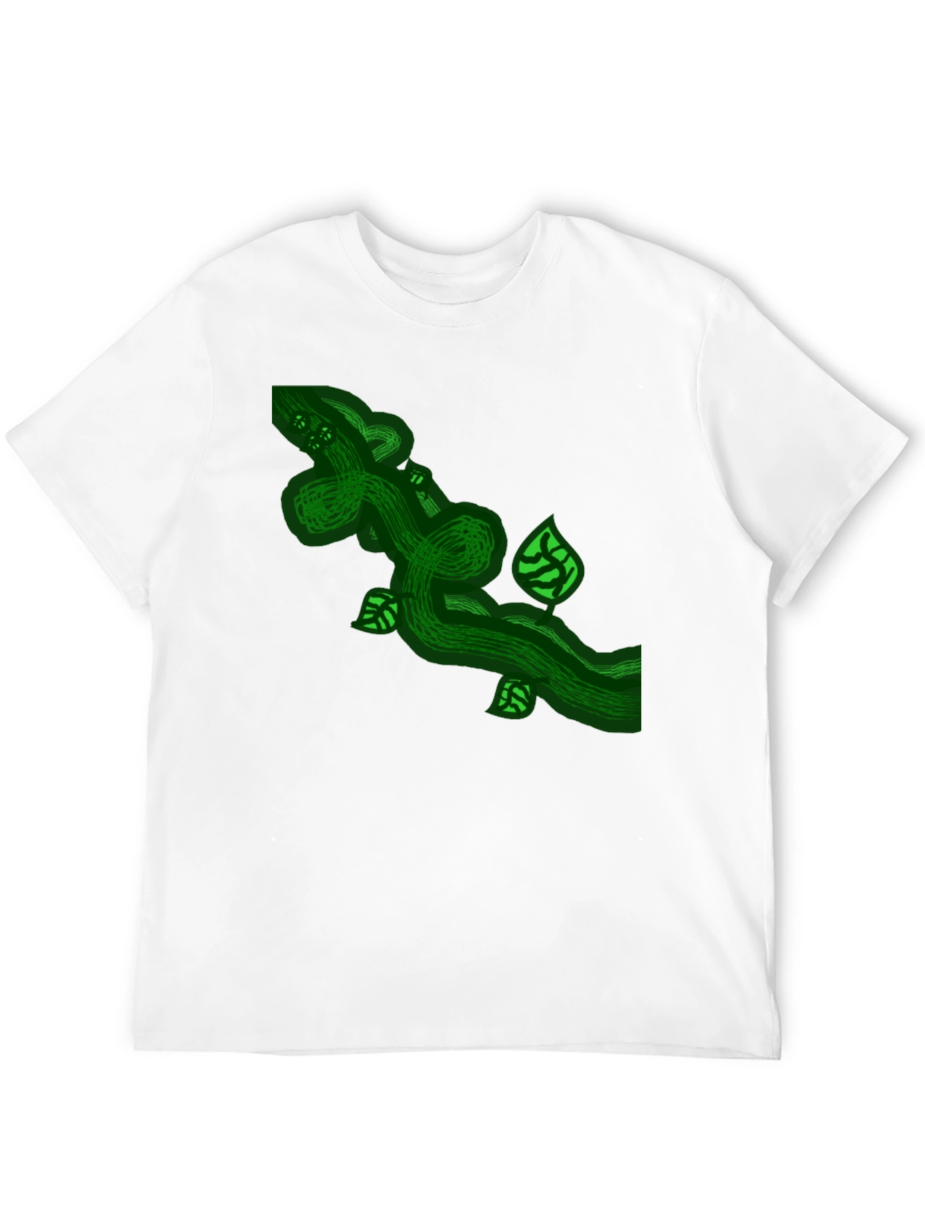 Green Vine Graphic Tee - Nature Inspired Design