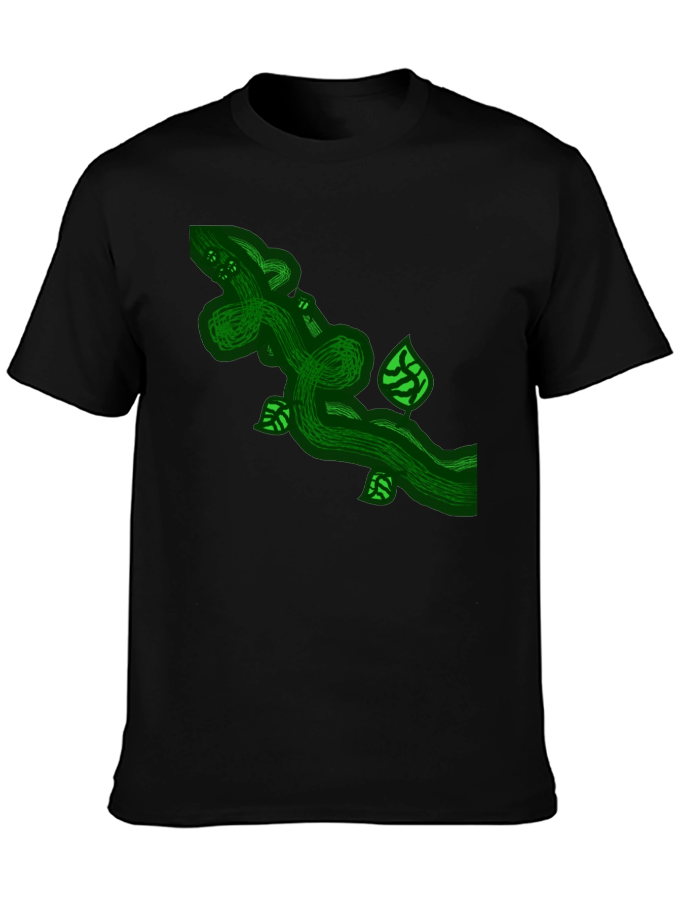 Green Vine Graphic Tee - Nature Inspired Design