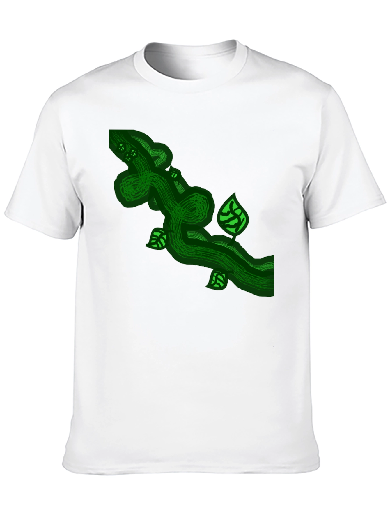 Green Vine Graphic Tee - Nature Inspired Design